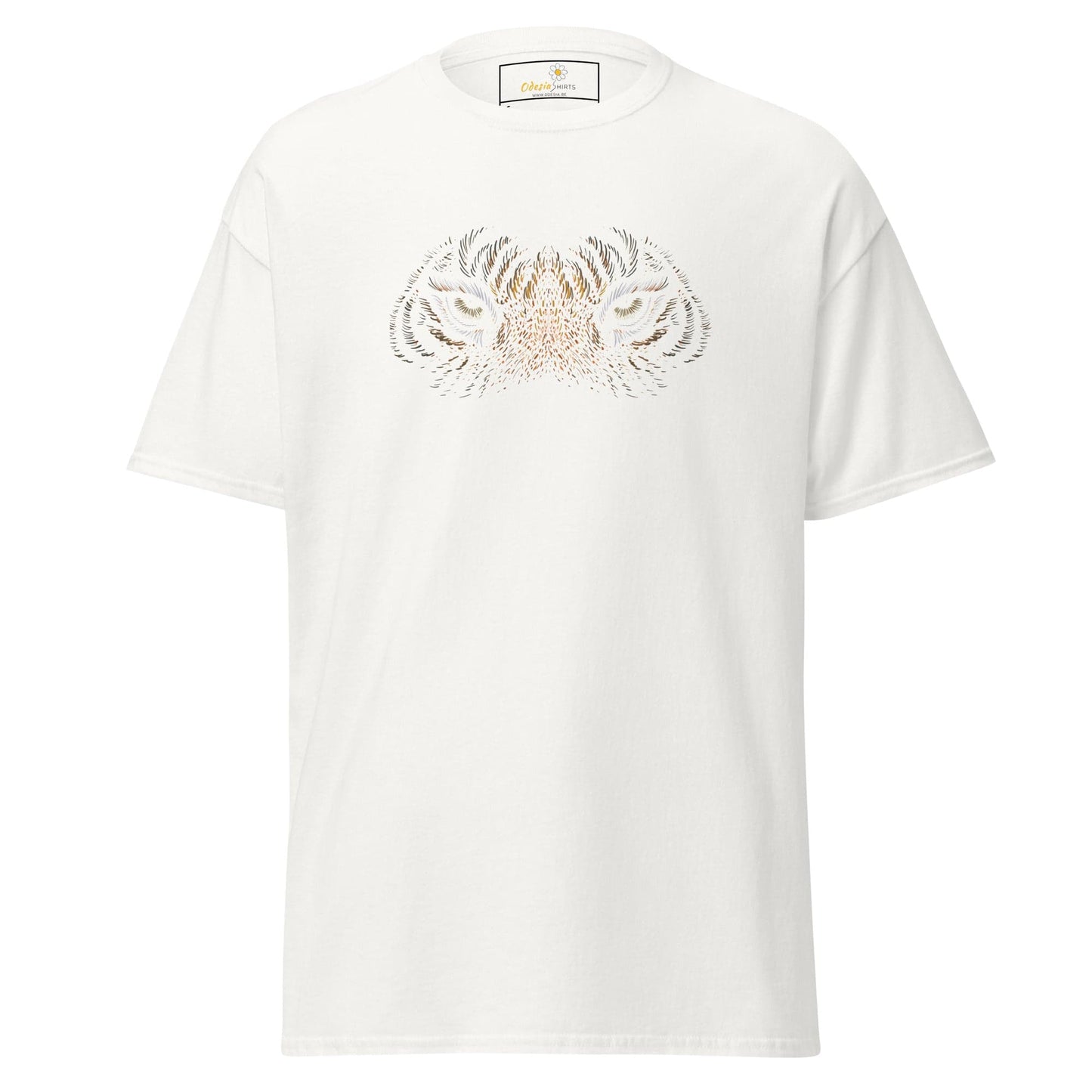 Men’s classic t-shirt - WILD LIFE TIGER EYES - REGULAR - White / S