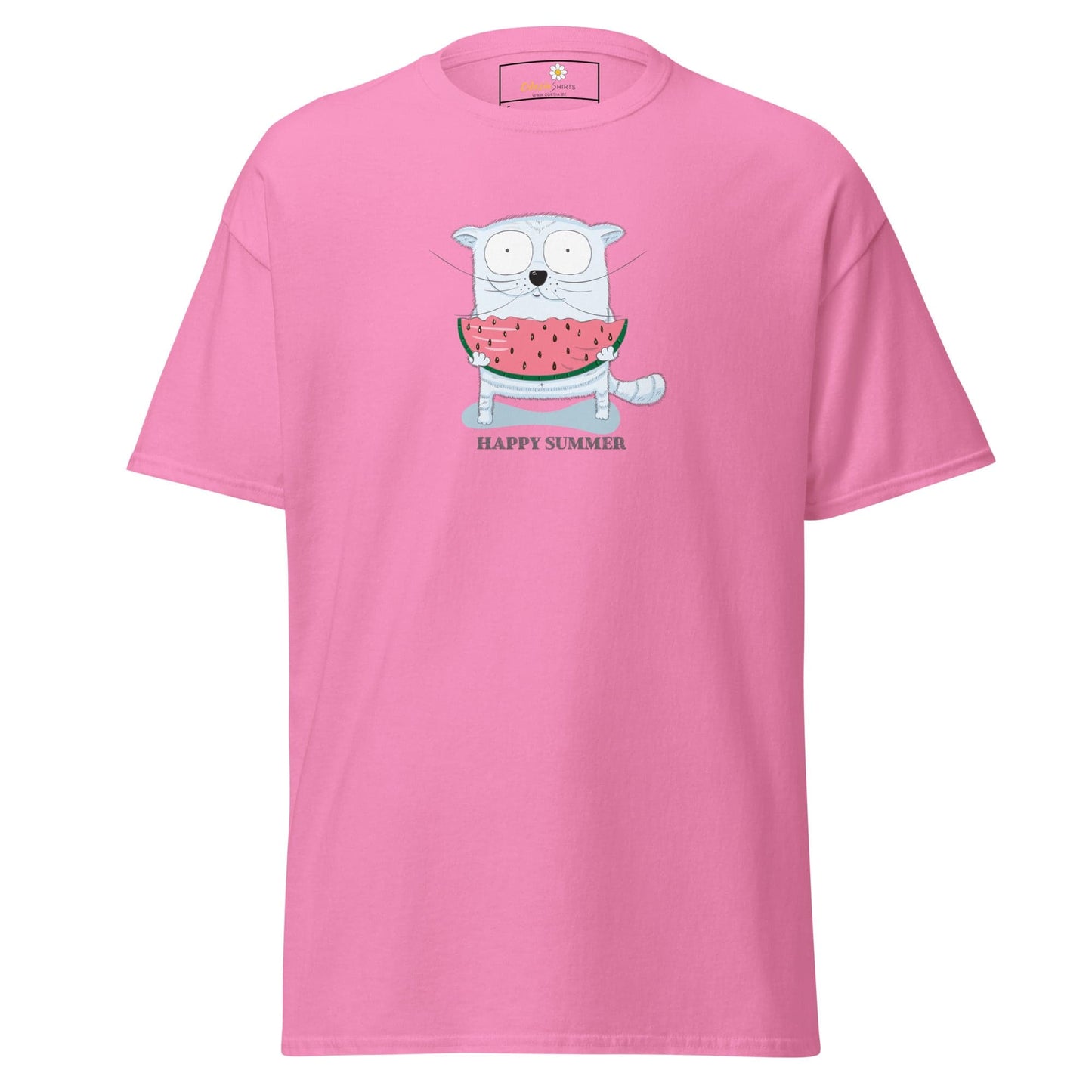 Unisex classic t-shirt - FUN ANIMALS HAPPY SUMMER - REGULAR - Azalea / S