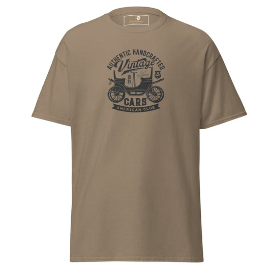 Unisex classic t-shirt - VINTAGE OLD CAR - REGULAR - Brown Savana / S