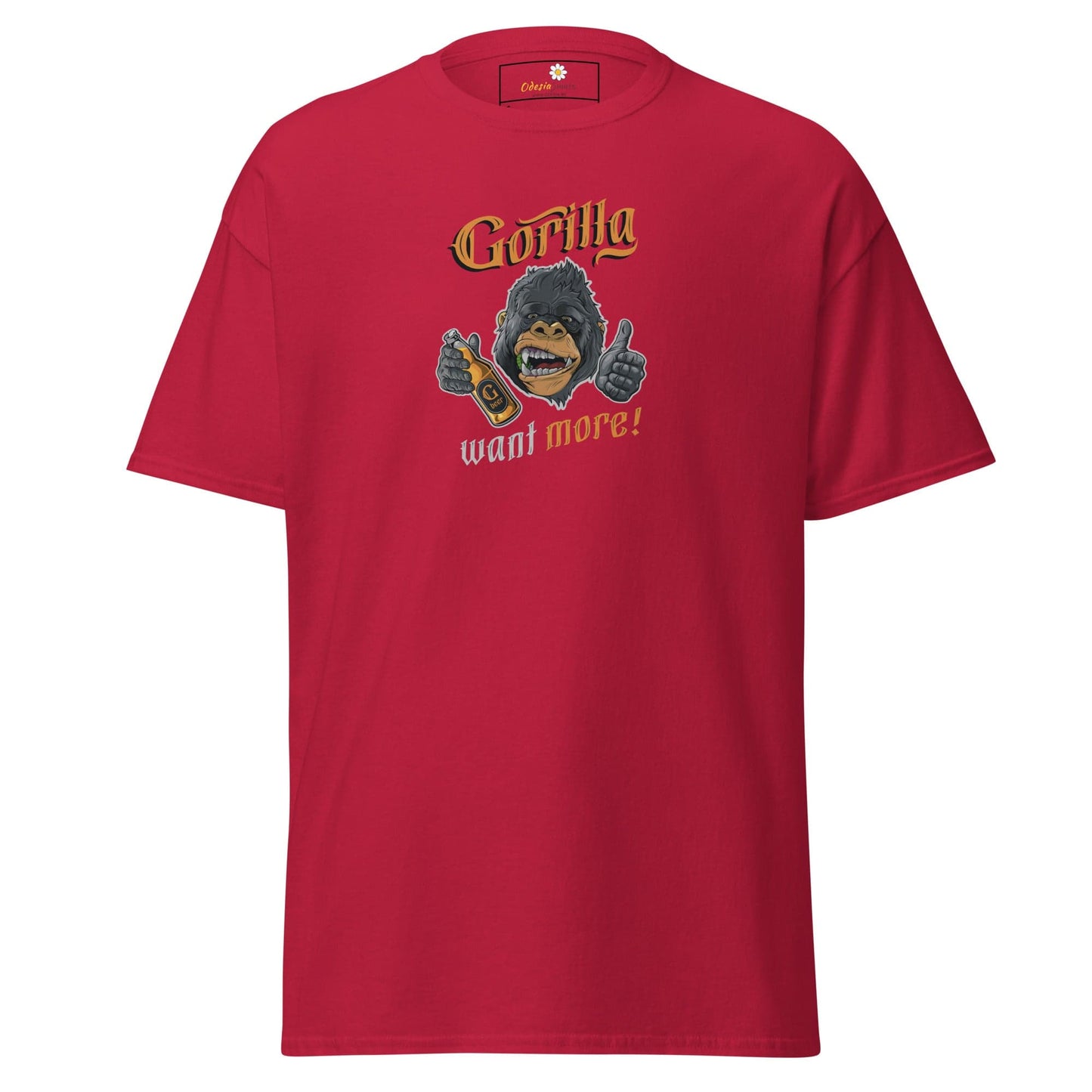 Unisex classic t-shirt - FUN WILD LIFE GORILLA WANT MORE - REGULAR - Cardinal / S