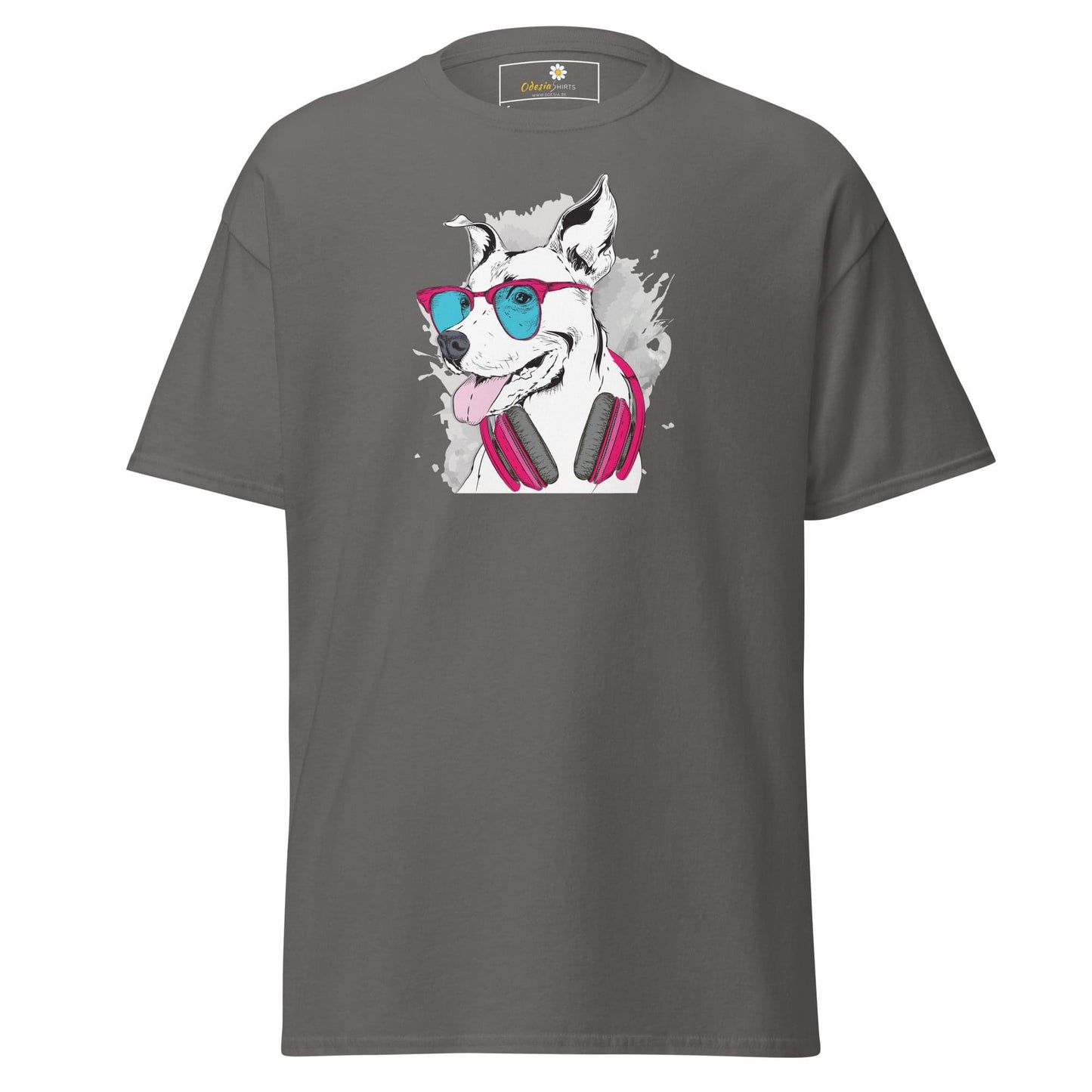 Unisex classic t-shirt - ANIMALS MUSIC DOG - REGULAR - Charcoal / S