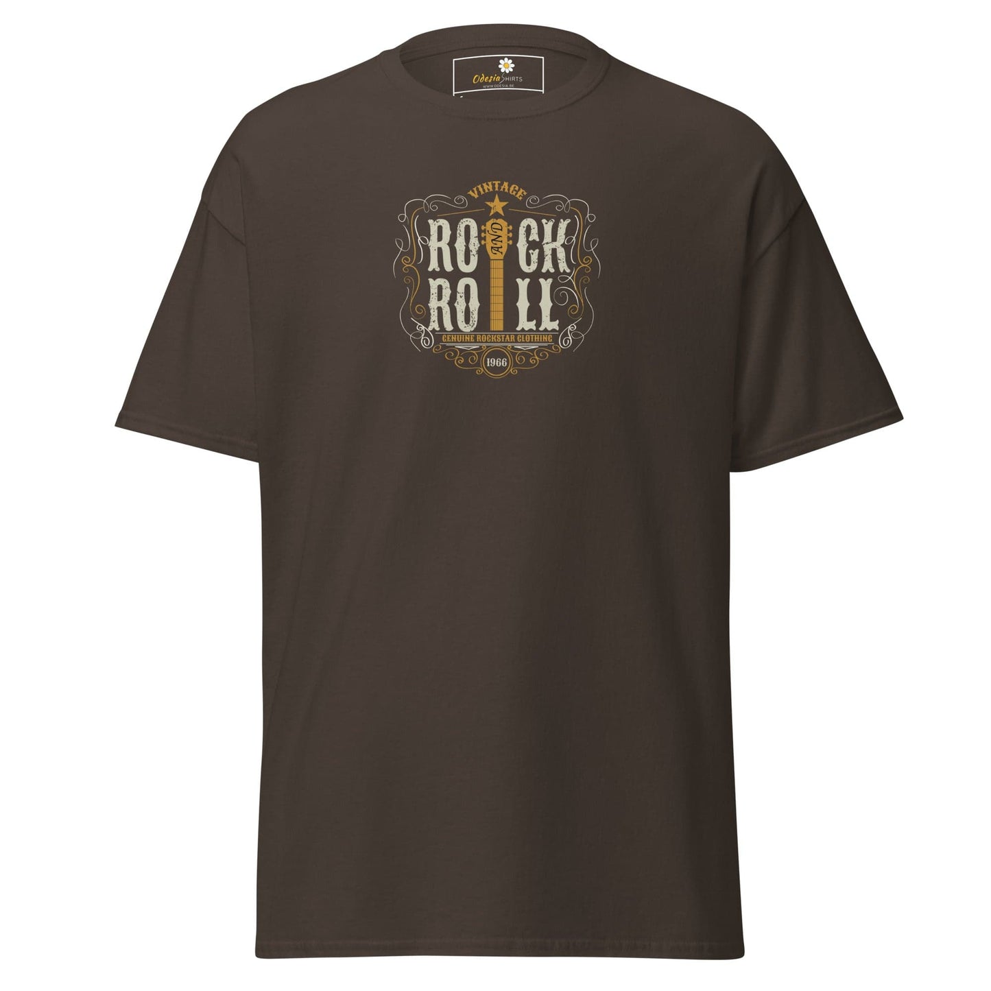 Unisex classic tee - MUSIC ROCK N ROLL - REGULAR - Dark Chocolate / S