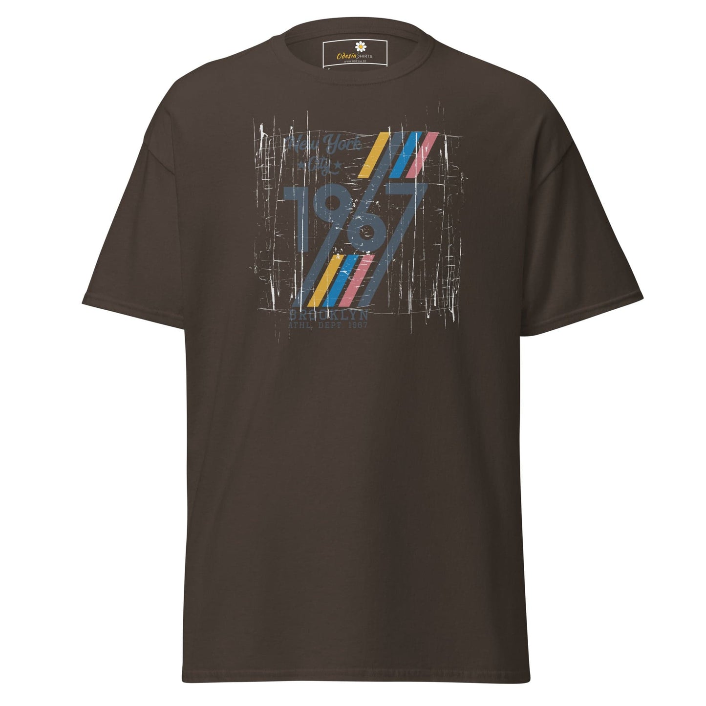Unisex classic t-shirt - URBAN 1967 NY CITY - REGULAR - Dark Chocolate / S