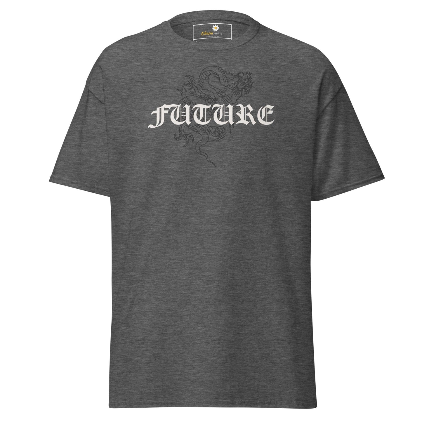 Unisex classic tee - MYSTIC FUTURE DRAGON - REGULAR - Dark Heather / S