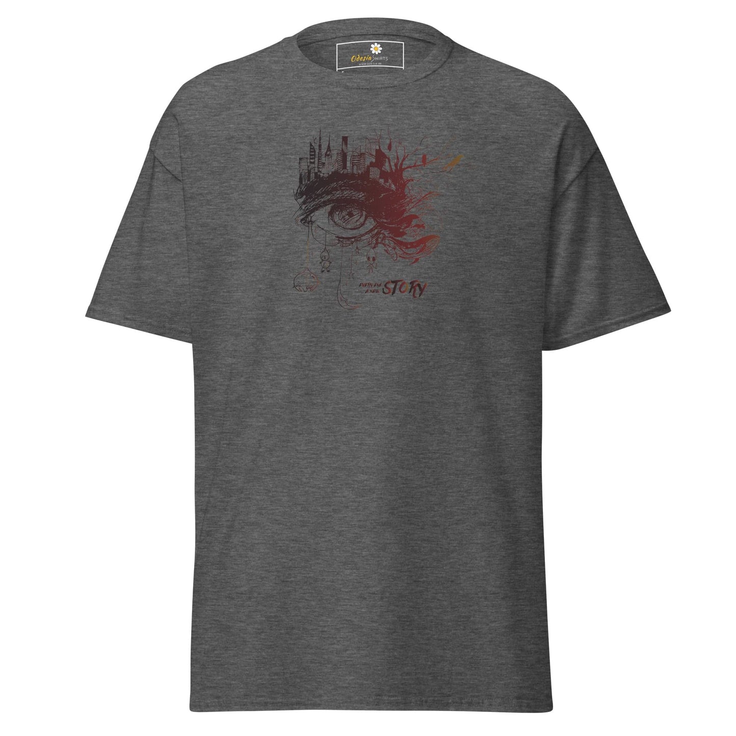 Unisex classic t-shirt - FANTASY EYE STORY - REGULAR - Dark Heather / S