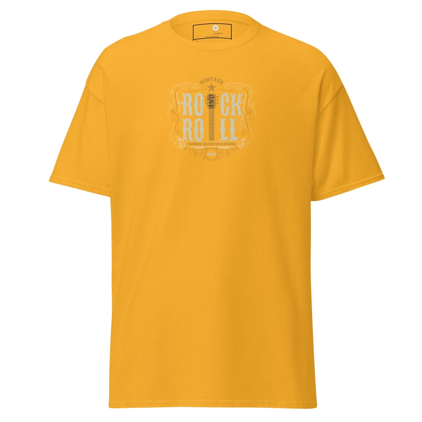 Unisex classic tee - MUSIC ROCK N ROLL - REGULAR - Gold / S