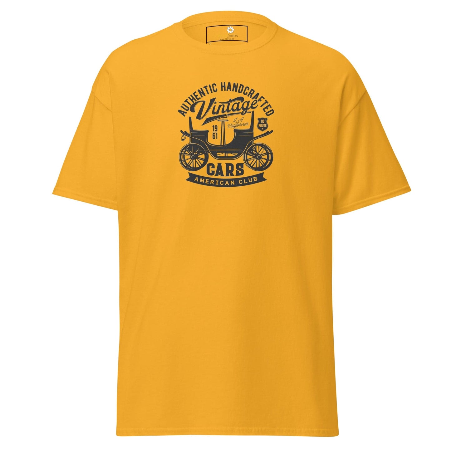 Unisex classic t-shirt - VINTAGE OLD CAR - REGULAR - Gold / S