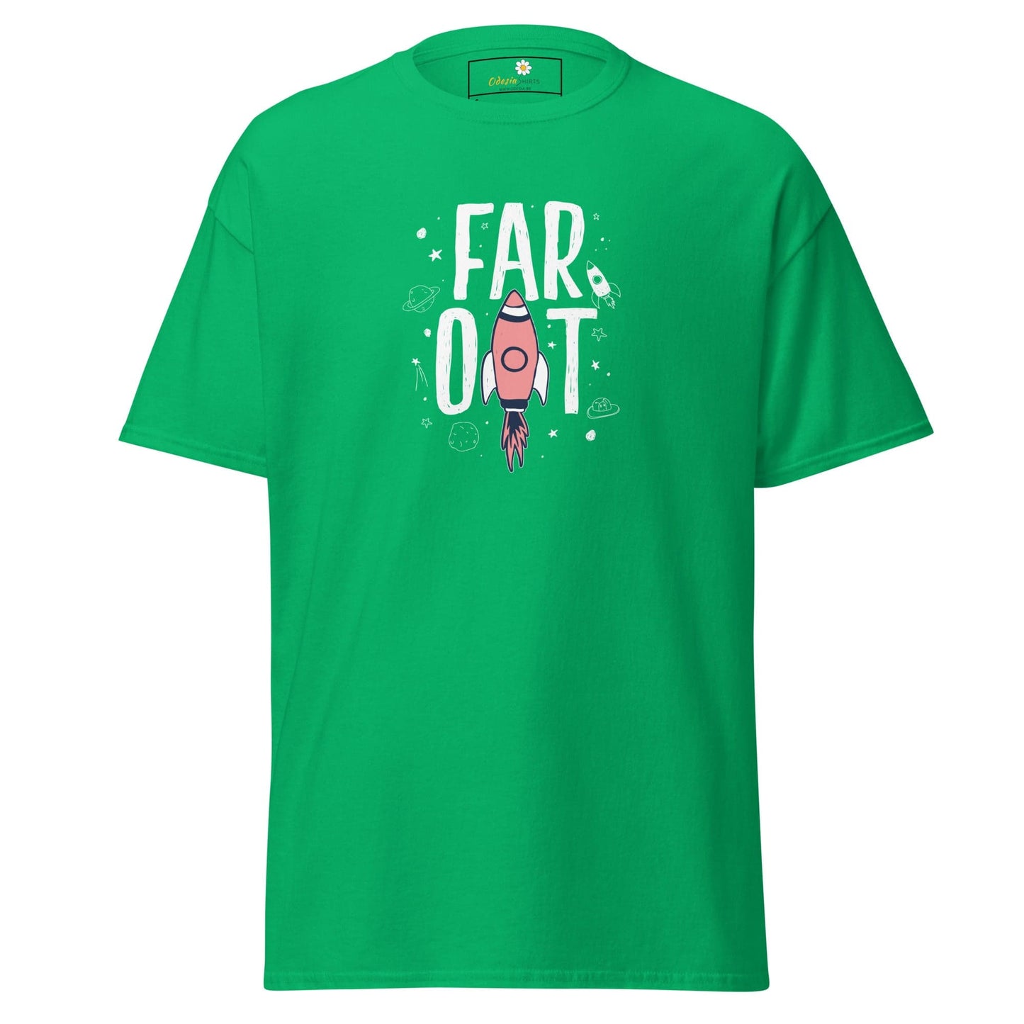 Unisex classic t-shirt - SPACE FAR OUT - REGULAR - Irish Green / S