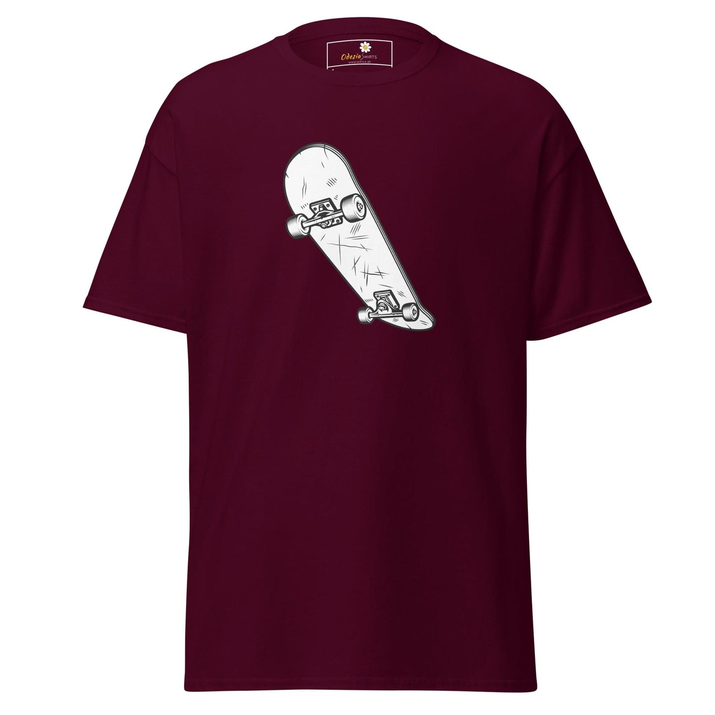 Unisex classic t-shirt - SPORT SKATEBOARD - REGULAR - Maroon / S