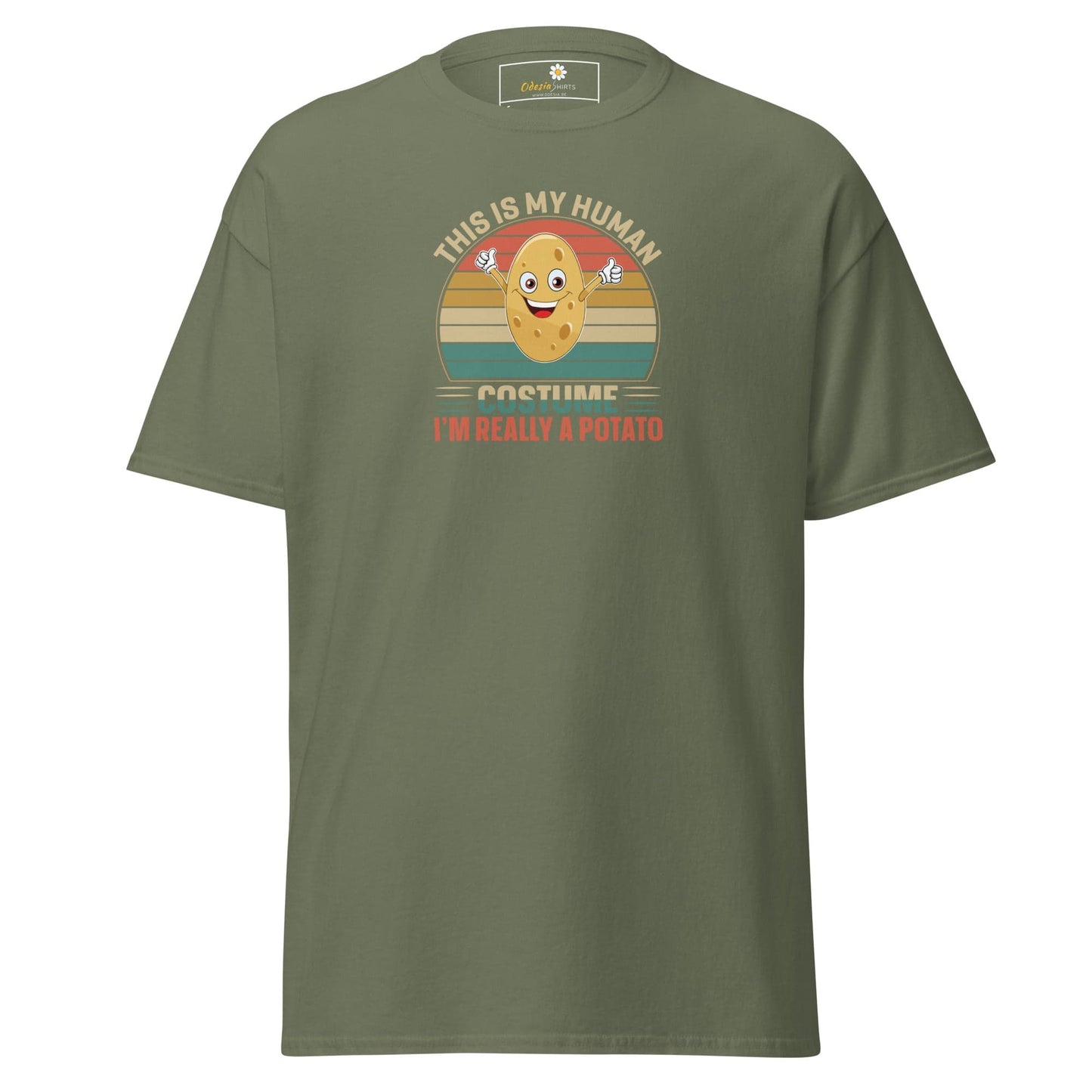 Unisex classic t-shirt - FUN POTATO HUMAN COSTUME - REGULAR - Military Green / S