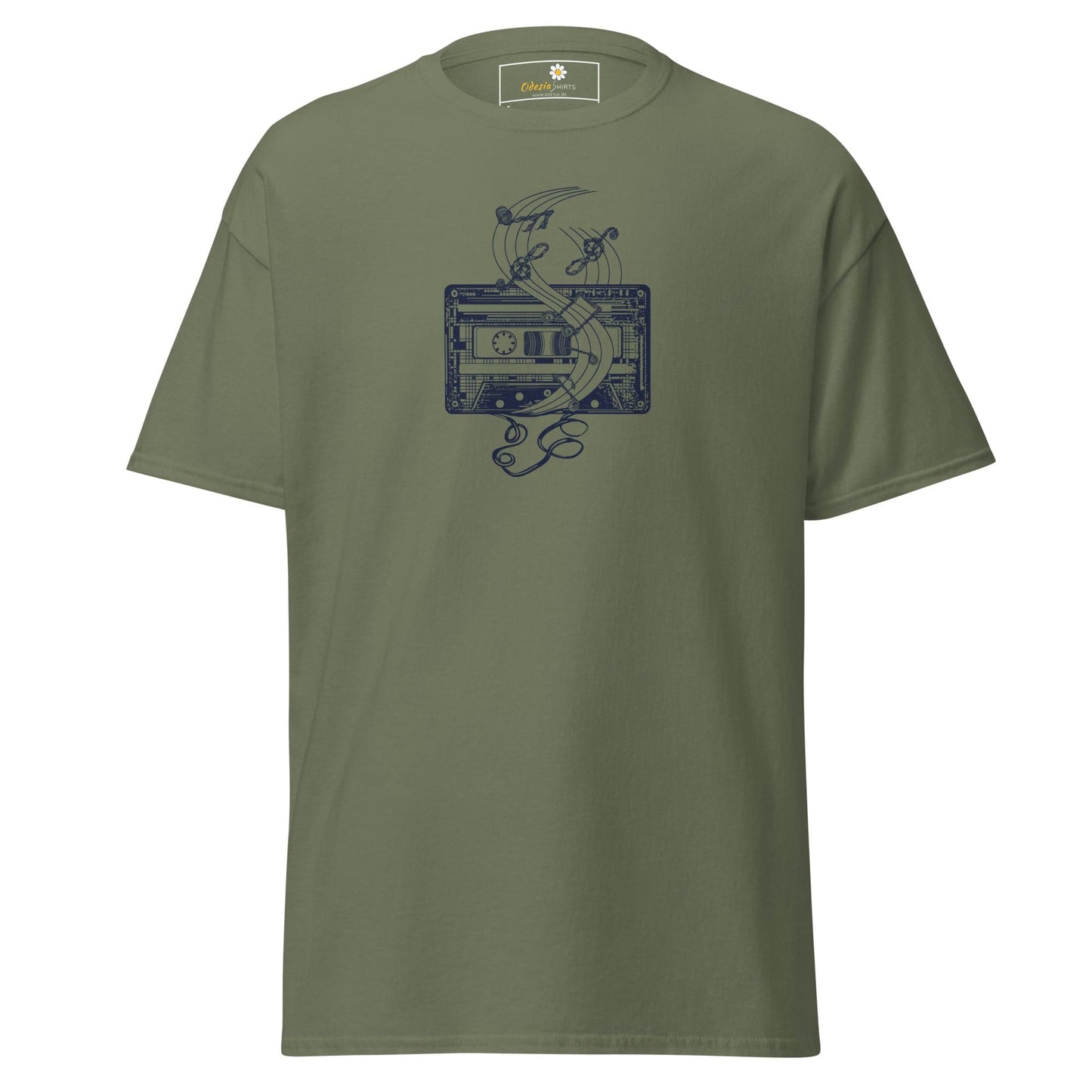 Unisex classic t-shirt - MUSIC TAPE - REGULAR - Military Green / S