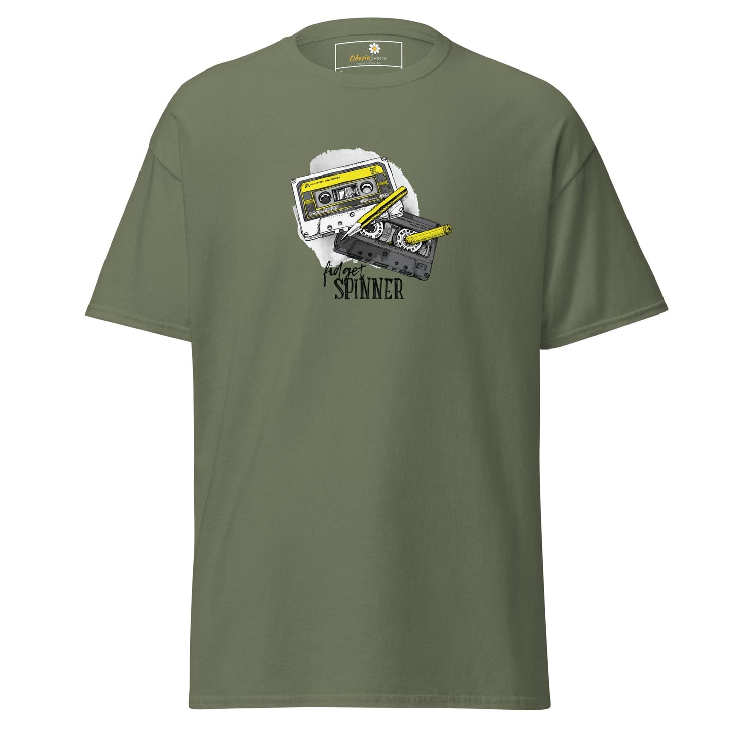 Unisex classic t-shirt - MUSIC TAPE SPINNER - REGULAR - Military Green / S