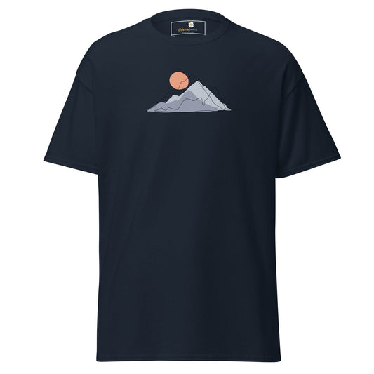 Unisex classic tee - NATURE MOUNTAIN SUN - REGULAR - Navy / S