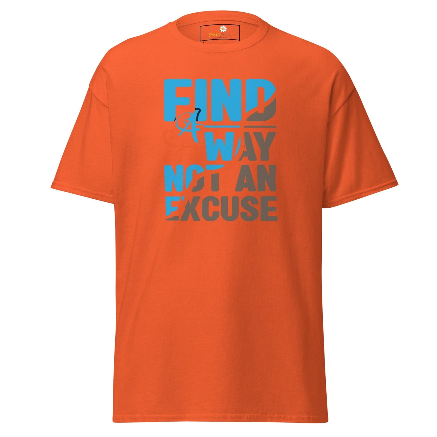 Unisex classic tee - TEXT FIND A WAY NOT AN EXCUSE - REGULAR - Orange / S
