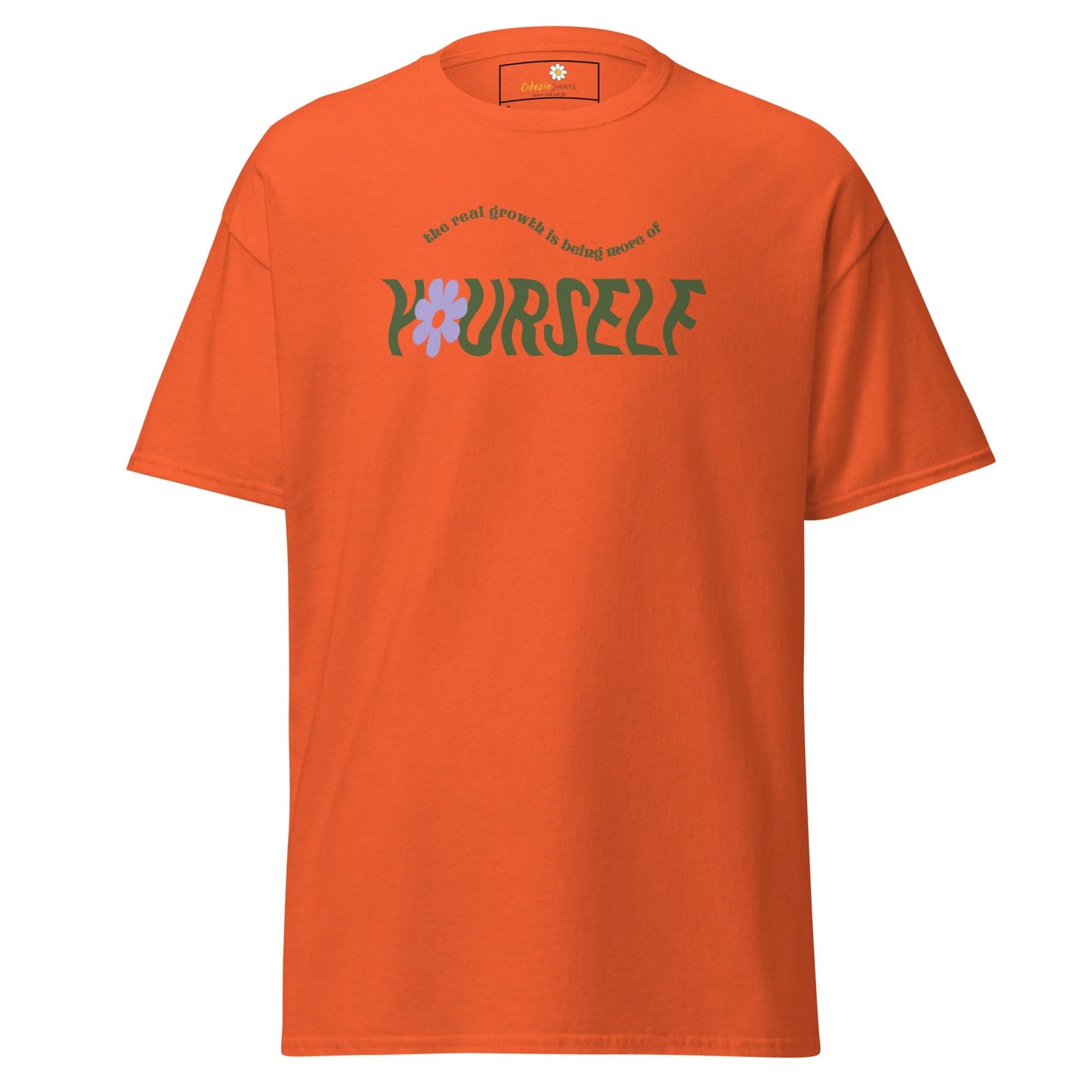 Unisex classic t-shirt - TEXT LOVE YOURSELF - REGULAR - Orange / S