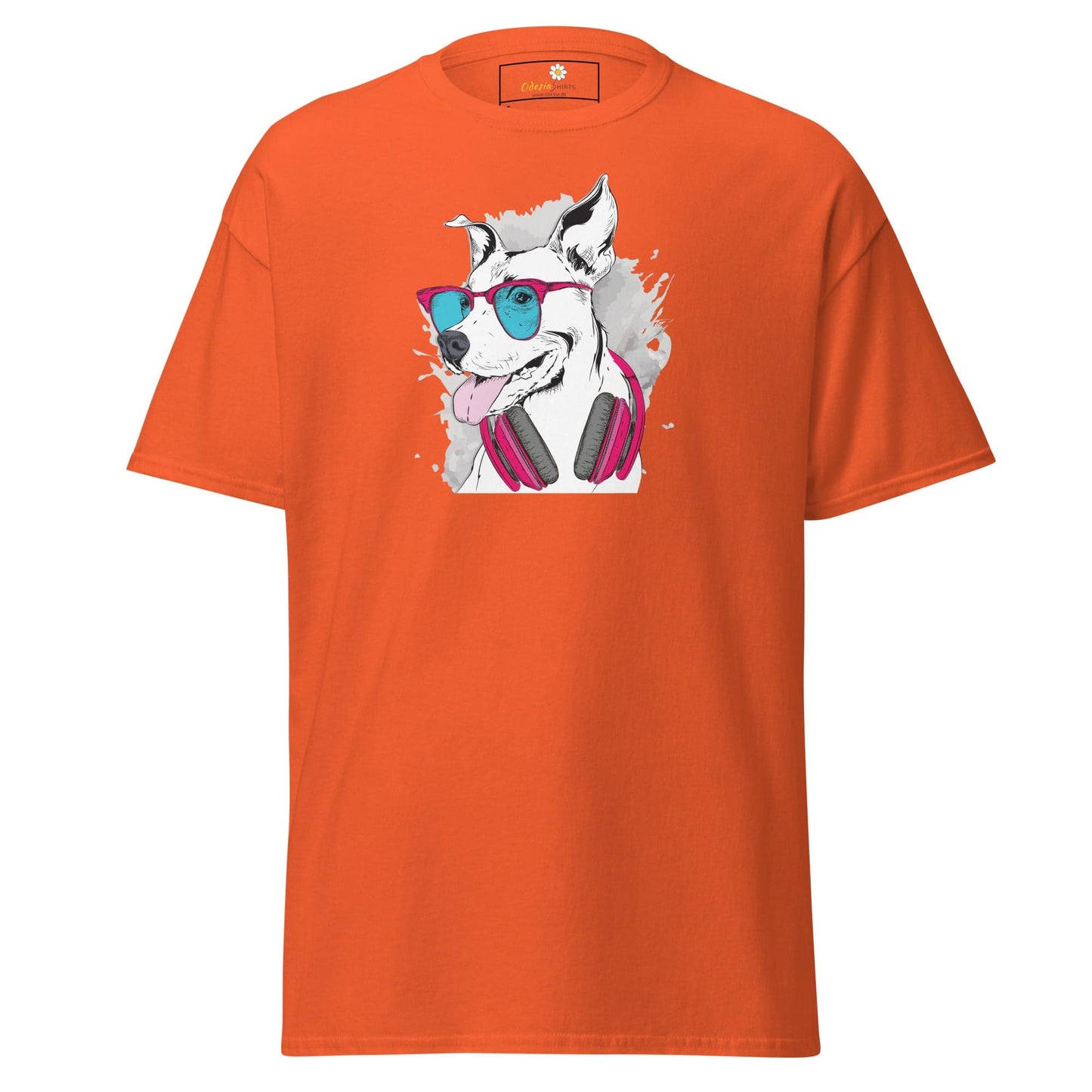 Unisex classic t-shirt - ANIMALS MUSIC DOG - REGULAR - Orange / S