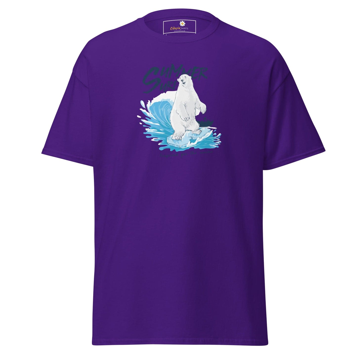 Unisex classic t-shirt - WILD LIFE SUMMER BEAR - REGULAR - Purple / S