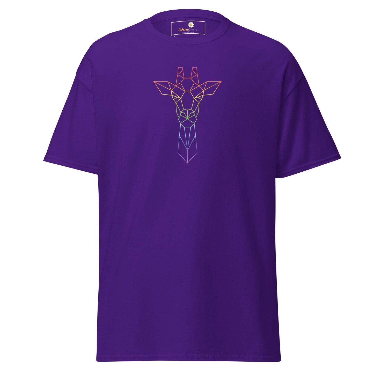 Unisex classic t-shirt - WILD LIFE GIRAFFE - REGULAR - Purple / S