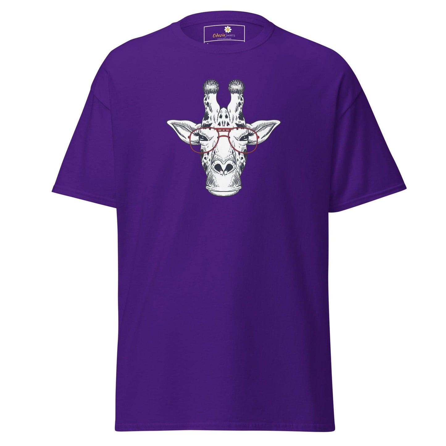 Unisex classic tee - WILD LIFE FUN GIRAFFE GLASSES - REGULAR - Purple / S