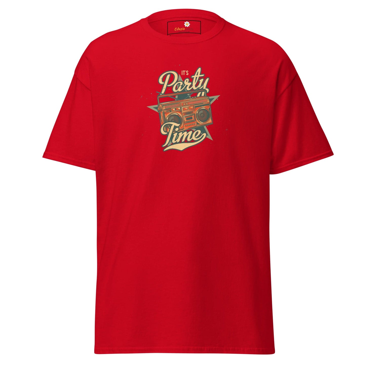 Unisex classic tee - MUSIC PARTY TIME - REGULAR - Red / S