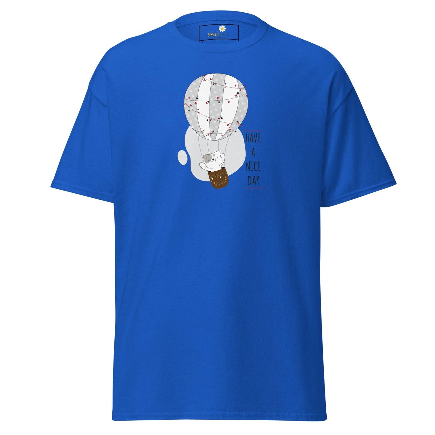 Unisex classic tee - ANIMALS CAT LUFTBALLON - REGULAR - Royal / S