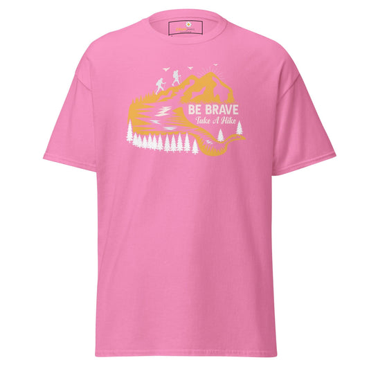 Unisex classic t-shirt - ADVENTURE BE BRAVE WANDER - REGULAR - Azalea / S