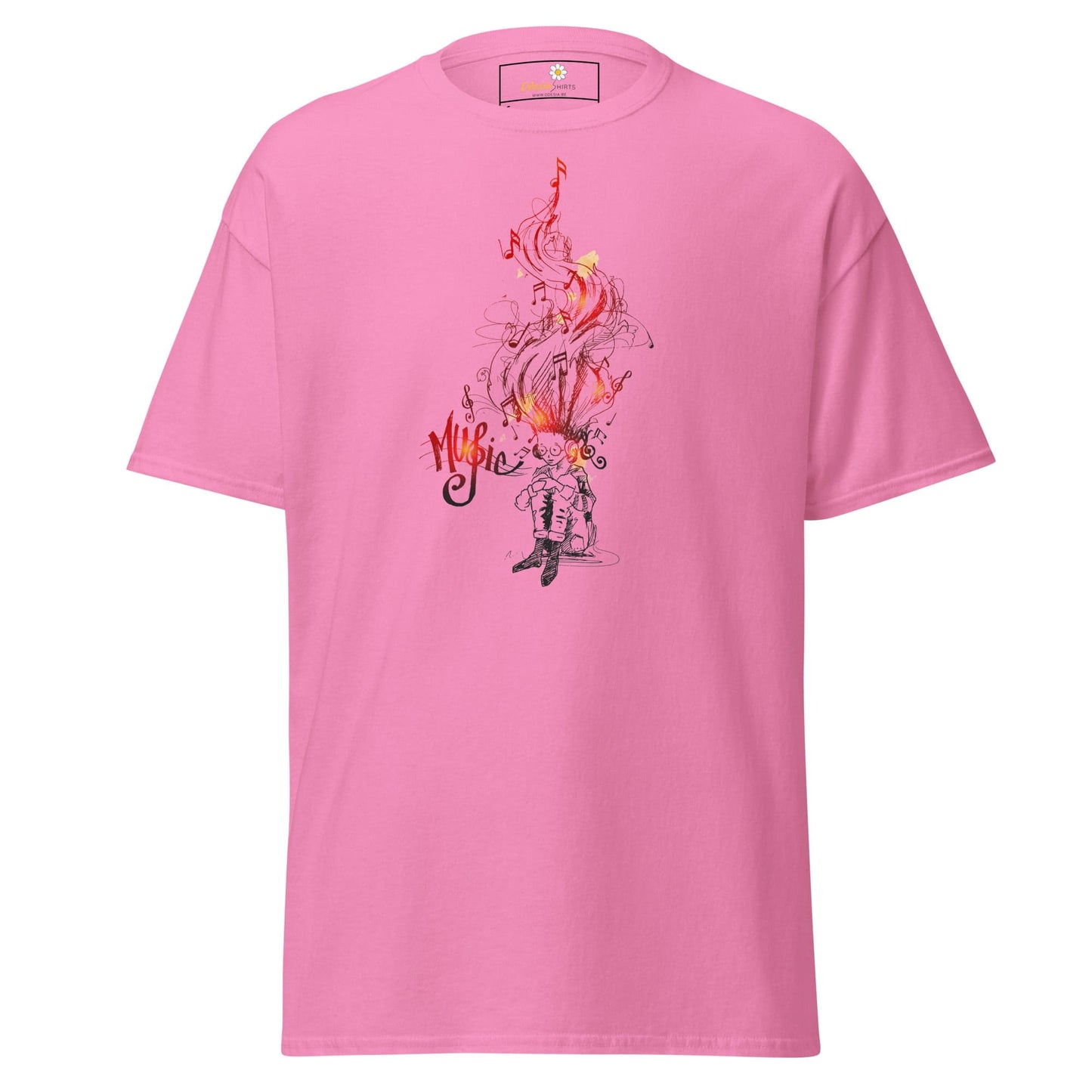 Unisex classic t-shirt - MUSIC GUY THOUGHTS - REGULAR - Azalea / S