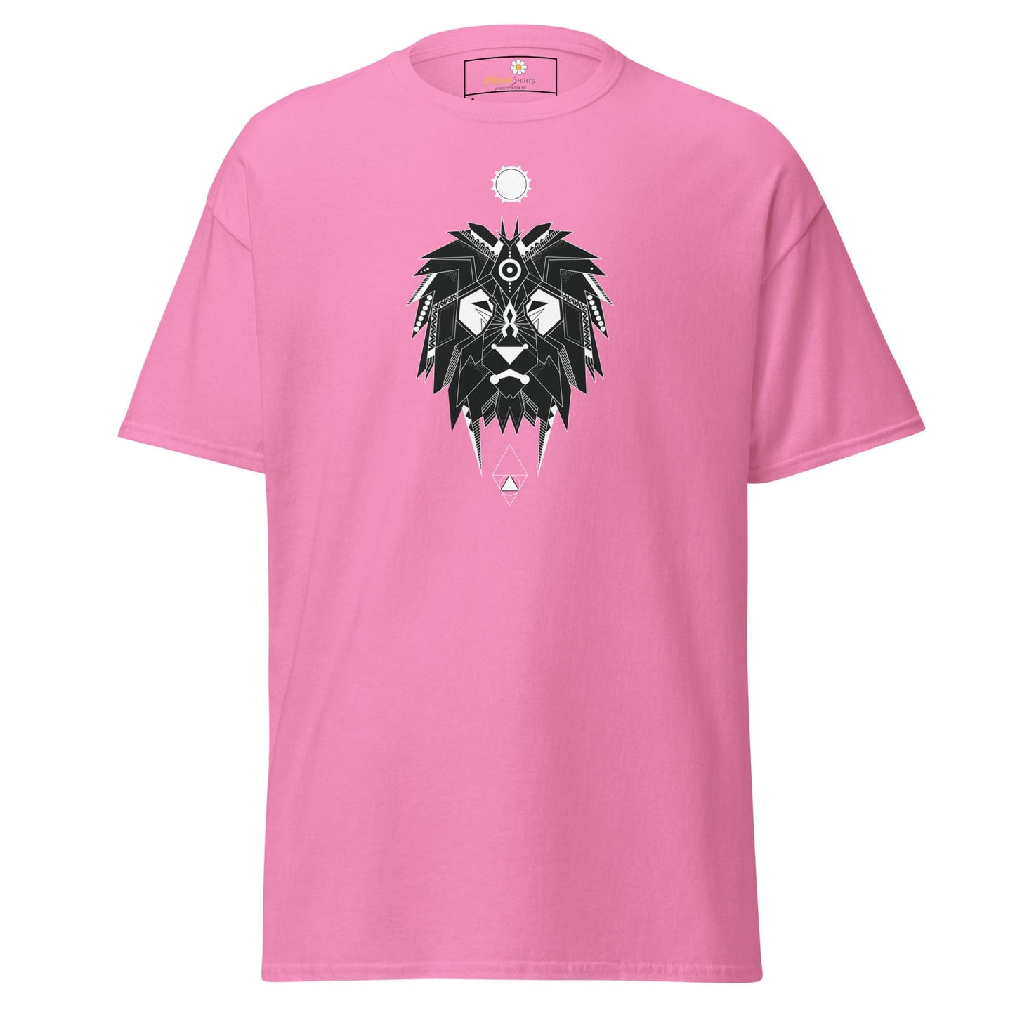 Unisex classic t-shirt - ABSTRACT MYSTIC LION HEAD - REGULAR - Azalea / S