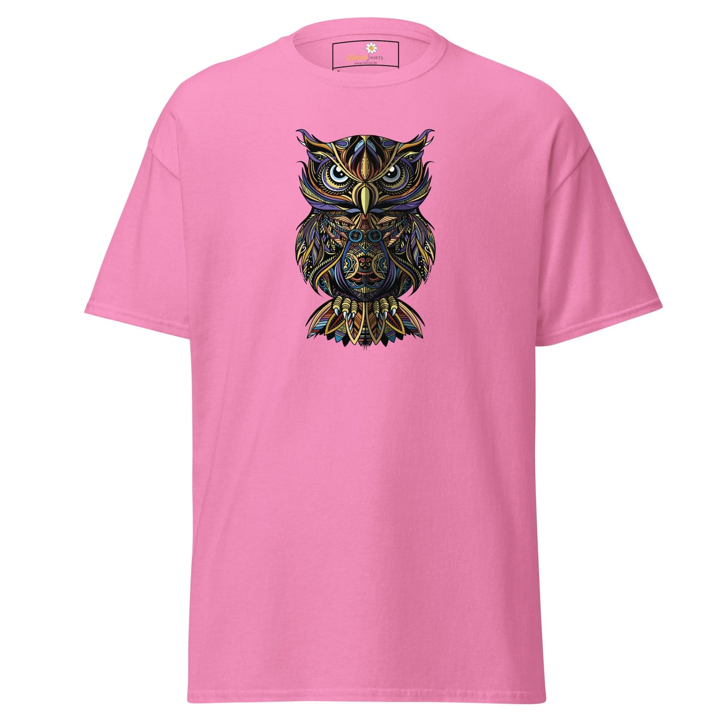 Unisex classic t-shirt - WILD LIFE ABSTRACT OWL - REGULAR - Azalea / S