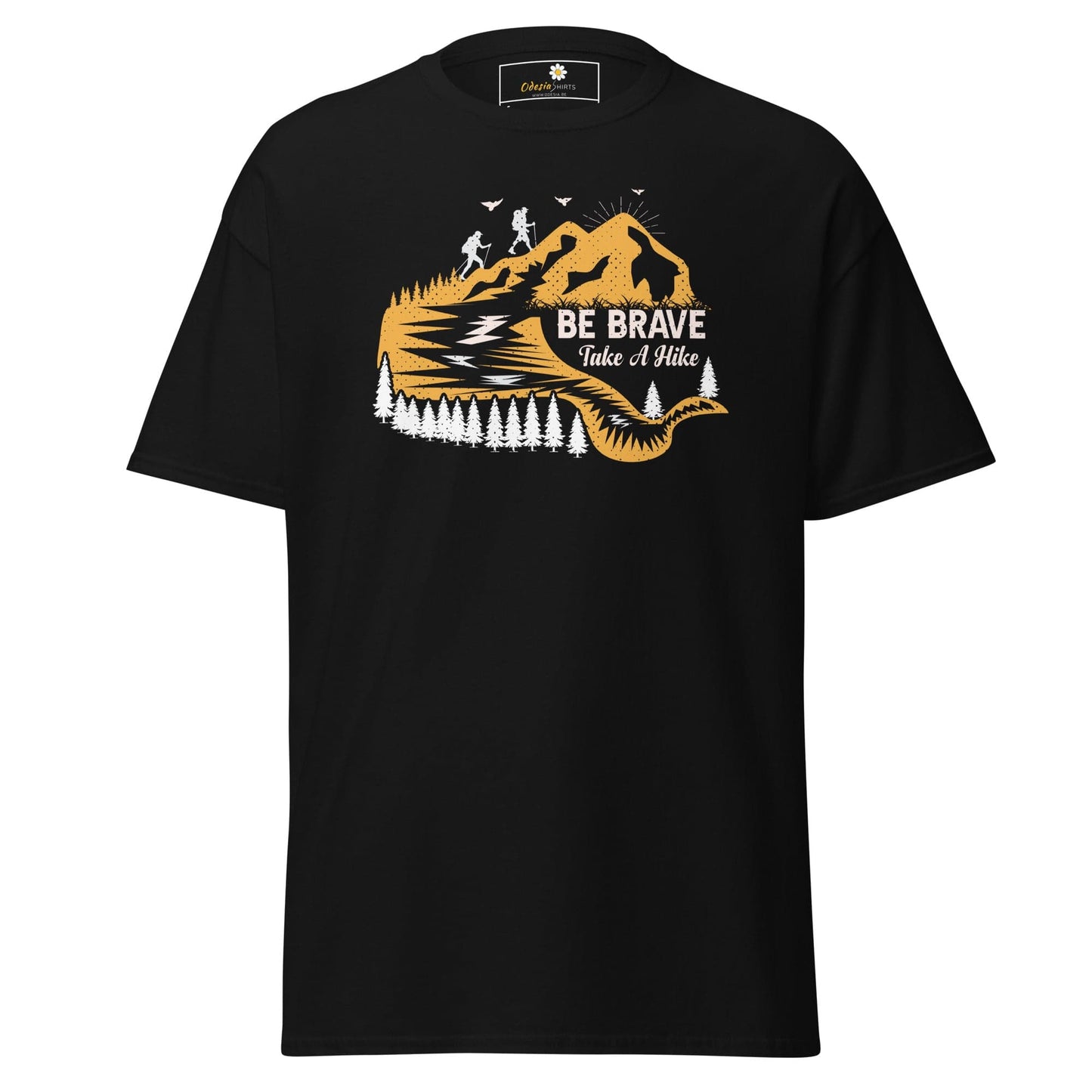 Unisex classic t-shirt - ADVENTURE BE BRAVE WANDER - REGULAR - Black / S