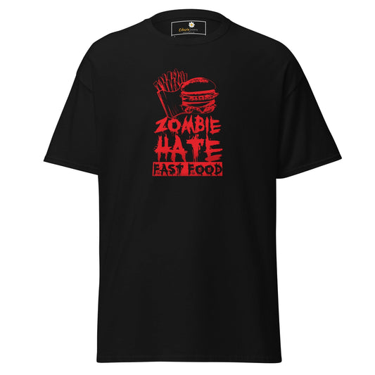 Unisex classic t-shirt - SPOOKIE ZOMBIE HATE FASTFOOD - REGULAR - Black / S