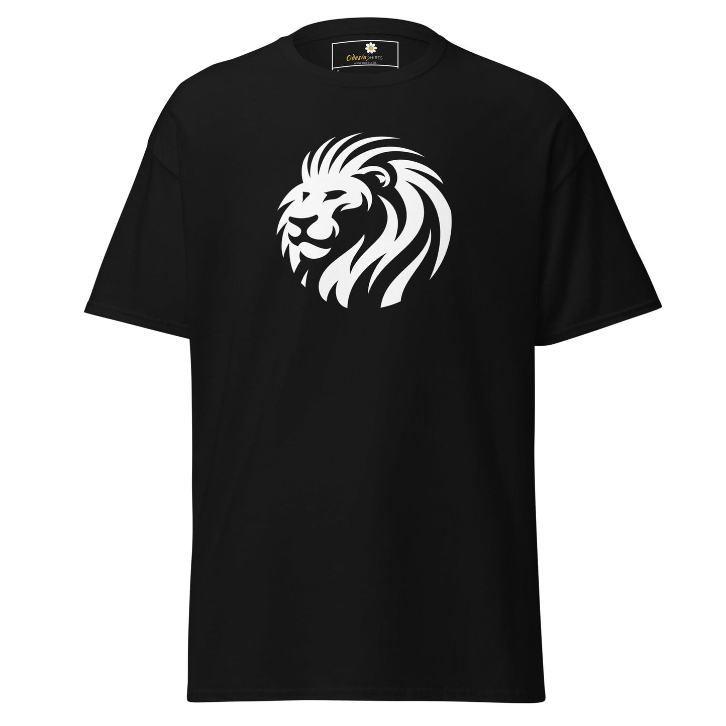 Unisex classic t-shirt - WILD LIFE LION HEAD CIRCLE - REGULAR - Black / S