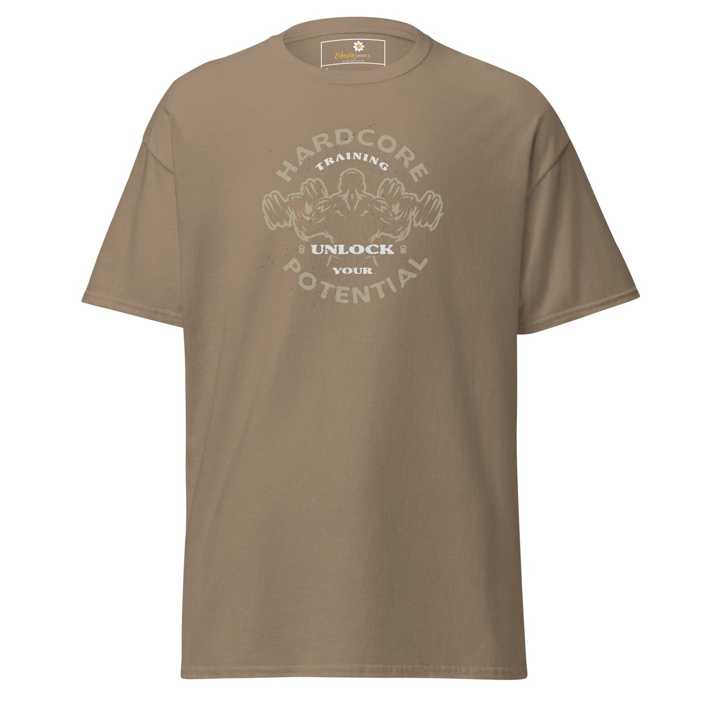 Unisex classic t-shirt - SPORT HARDCORE TRAINING - REGULAR - Brown Savana / S
