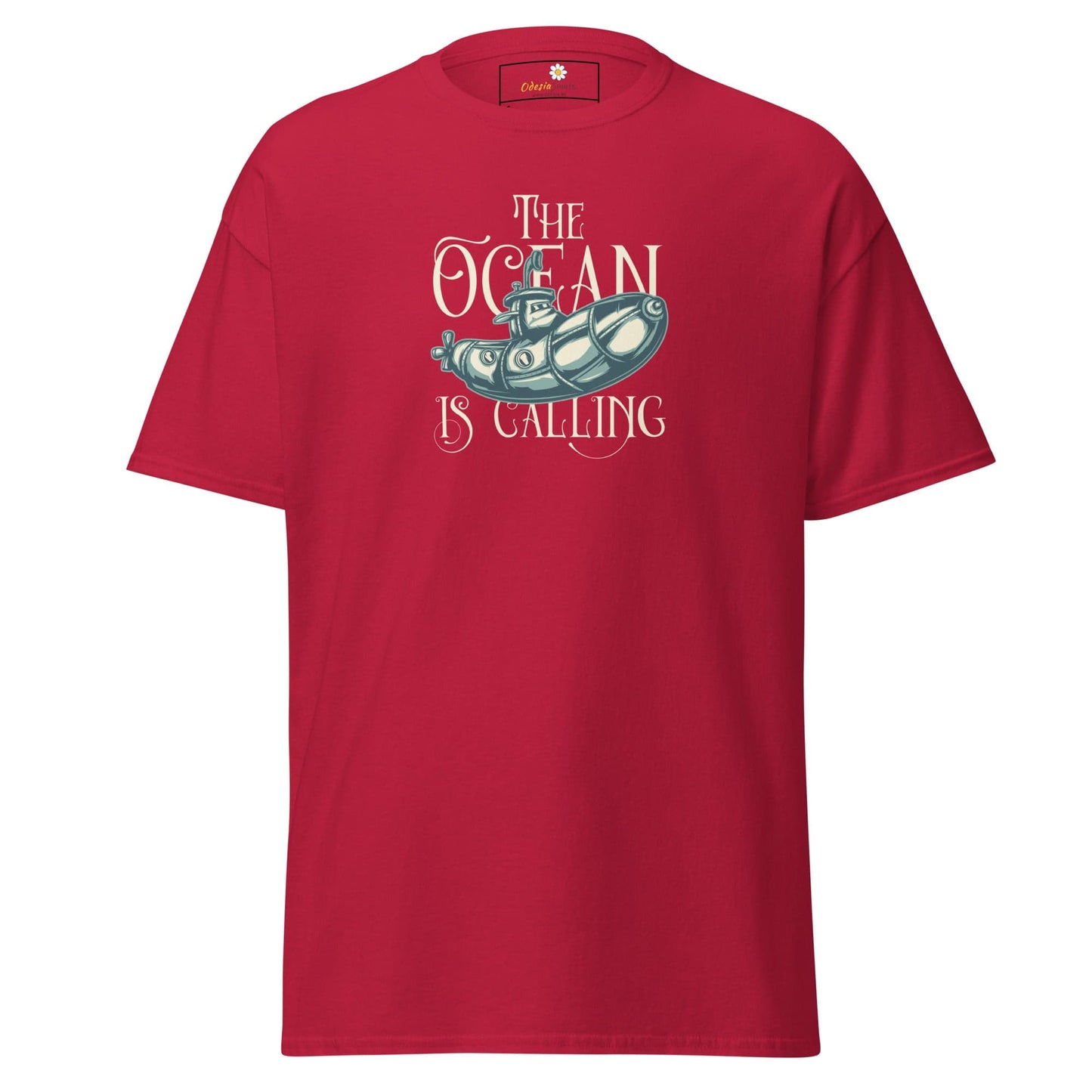 Unisex classic t-shirt - SEALIFE THE OCEAN IS CALLING - REGULAR - Cardinal / S