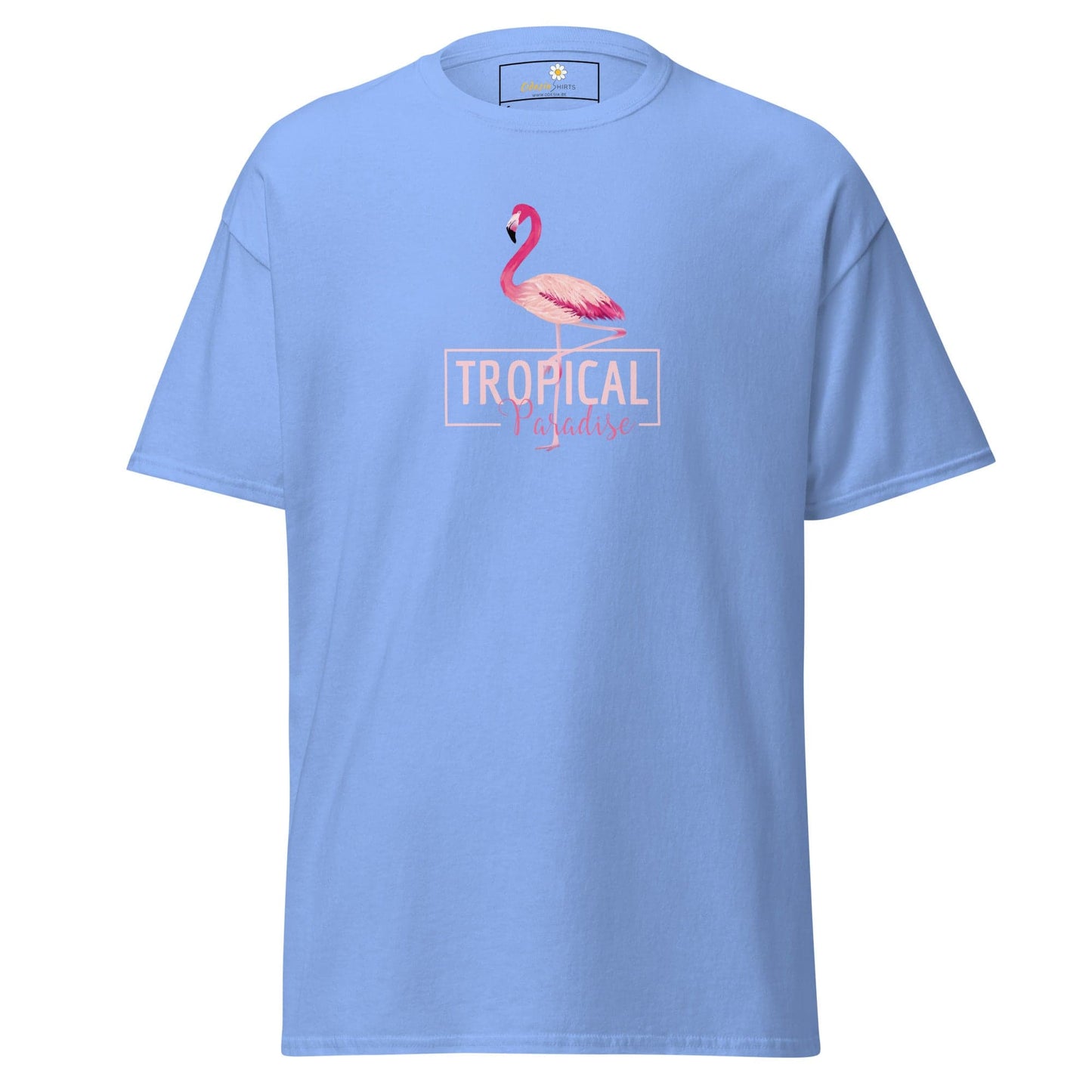 Unisex classic t-shirt - WILD LIFE PARADISE FLAMINGO - REGULAR - Carolina Blue / S