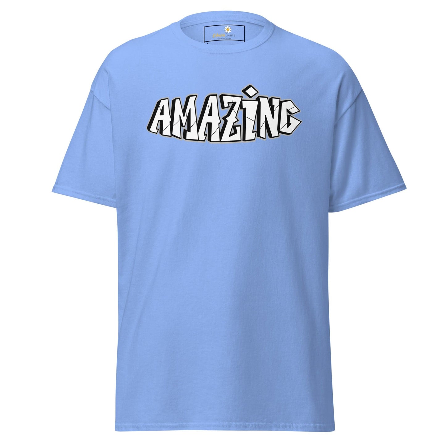 Unisex classic t-shirt - TEXT AMAZING - REGULAR - Carolina Blue / S