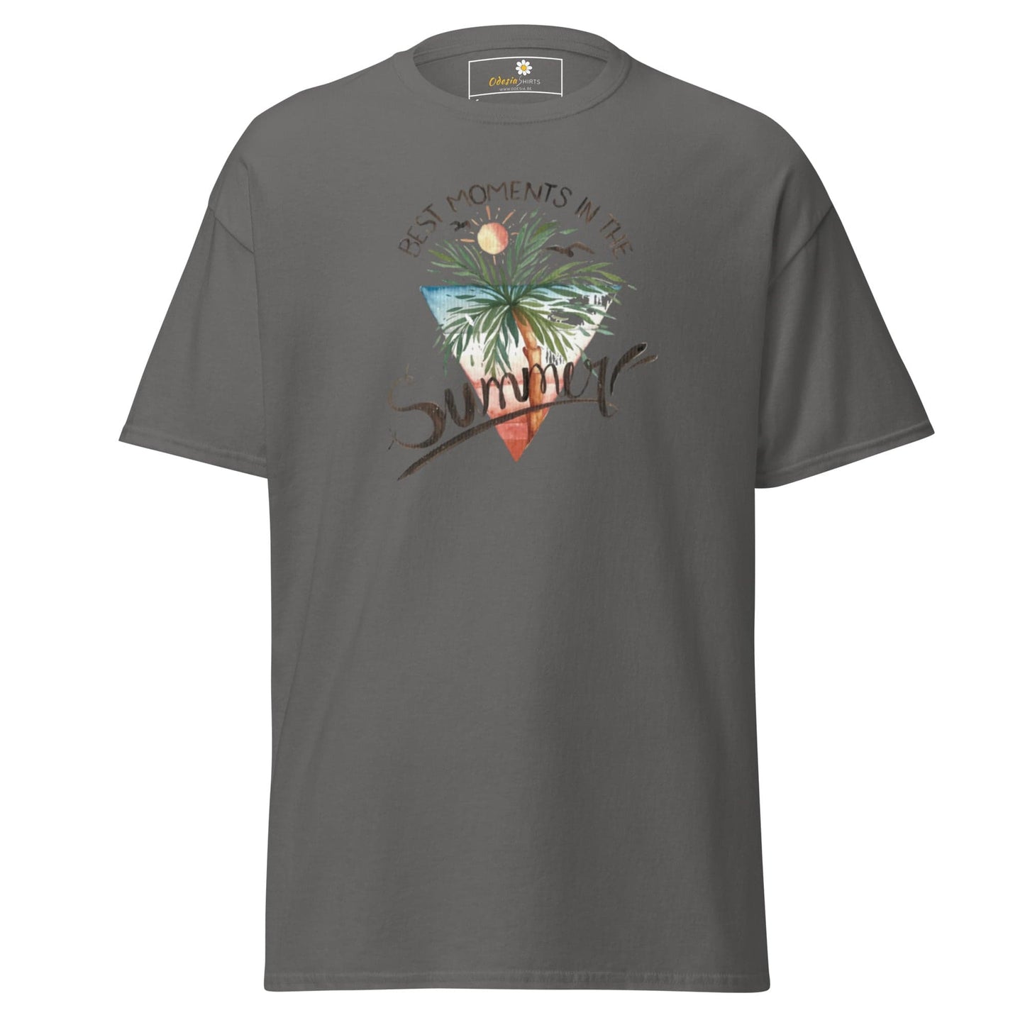 Unisex classic t-shirt - SUMMER SCENE - REGULAR - Charcoal / S