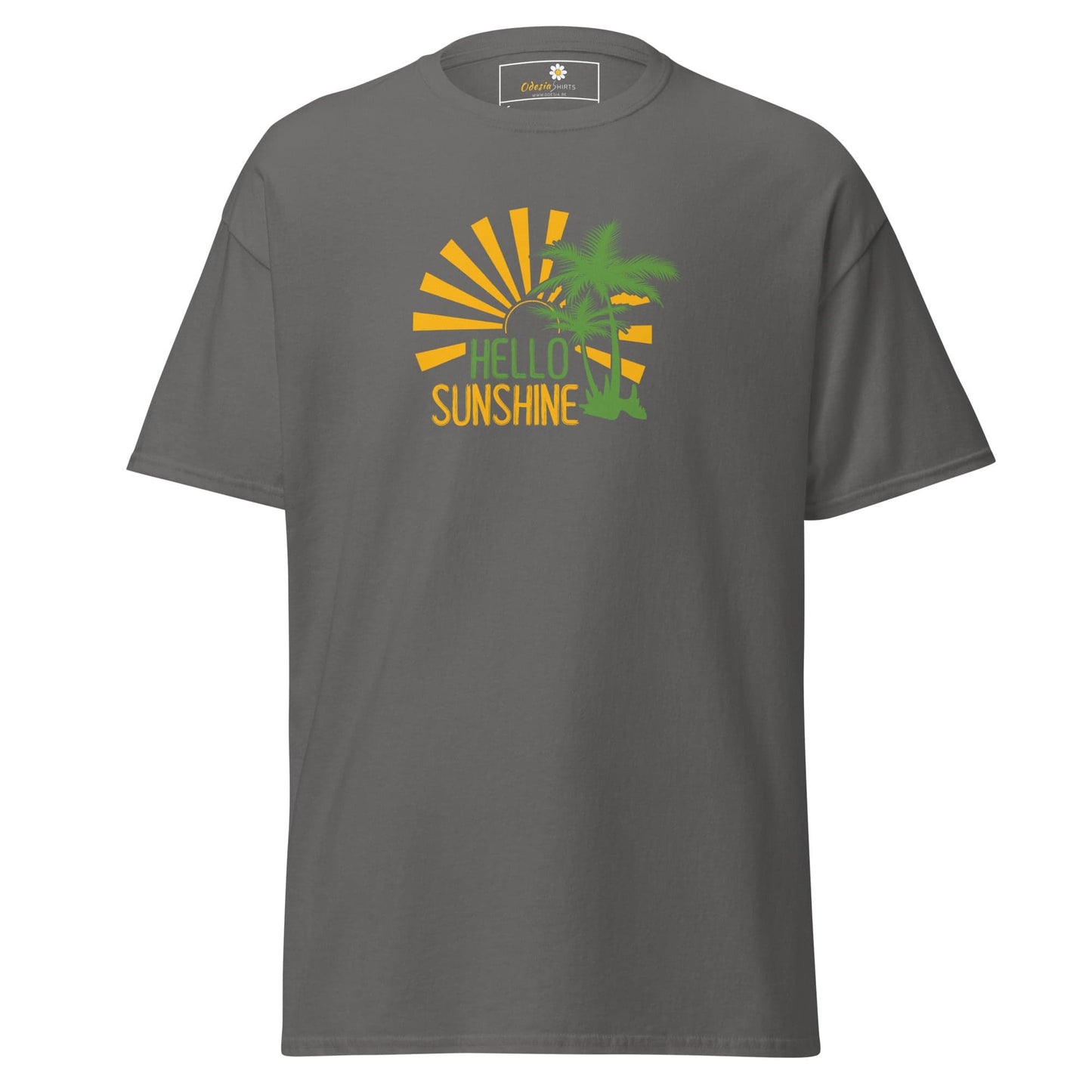 Unisex classic t-shirt - SUMMER HELLO SUNSHINE - REGULAR - Charcoal / S