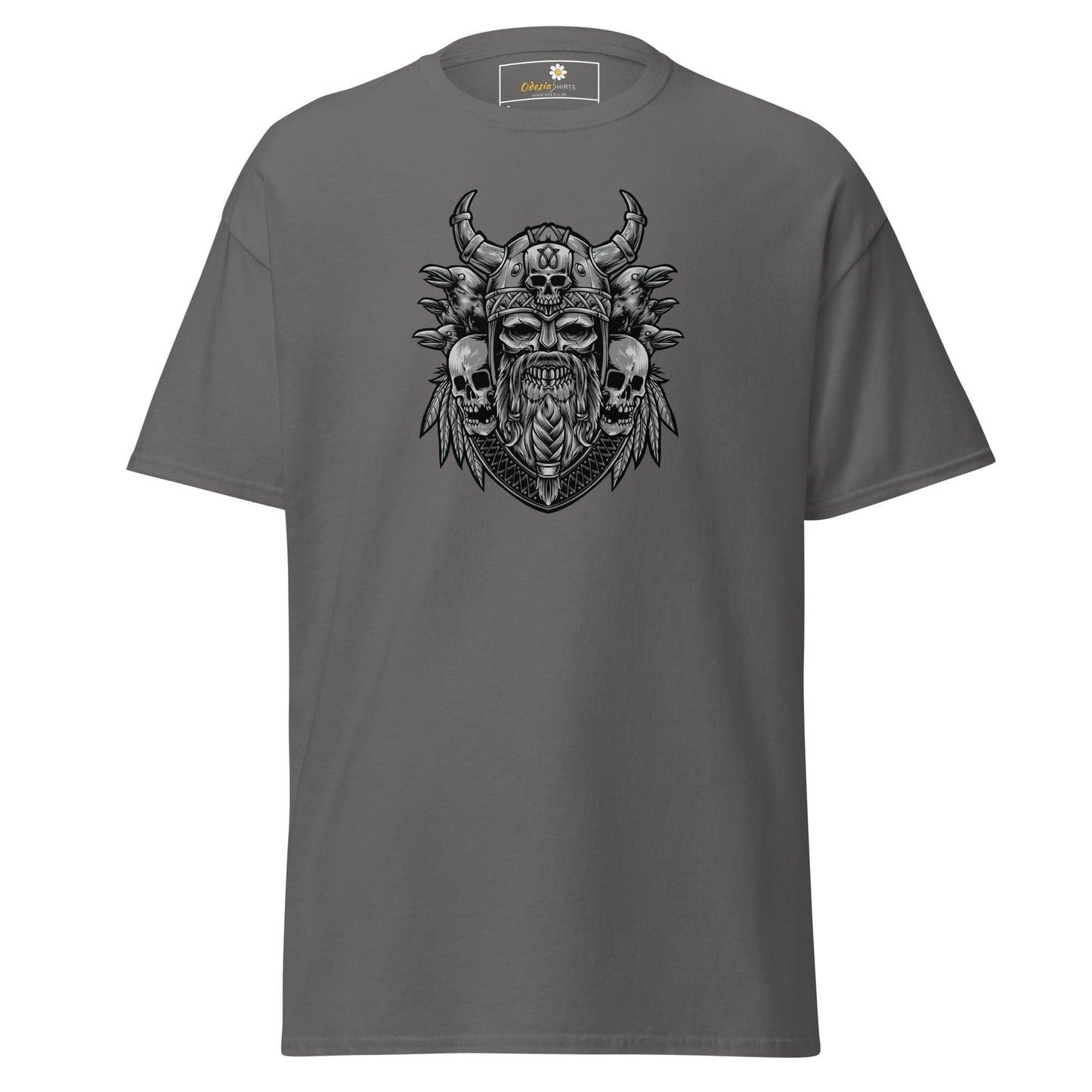 Unisex classic t-shirt - MYSTIC SKULL VIKING - REGULAR - Charcoal / S