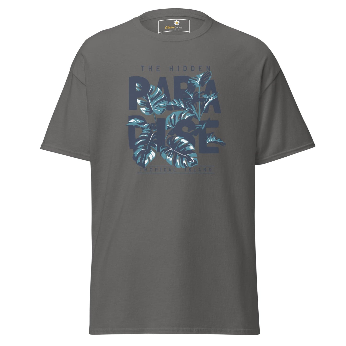 Unisex classic t-shirt - SUMMER HIDDEN PARADISE - REGULAR - Charcoal / S