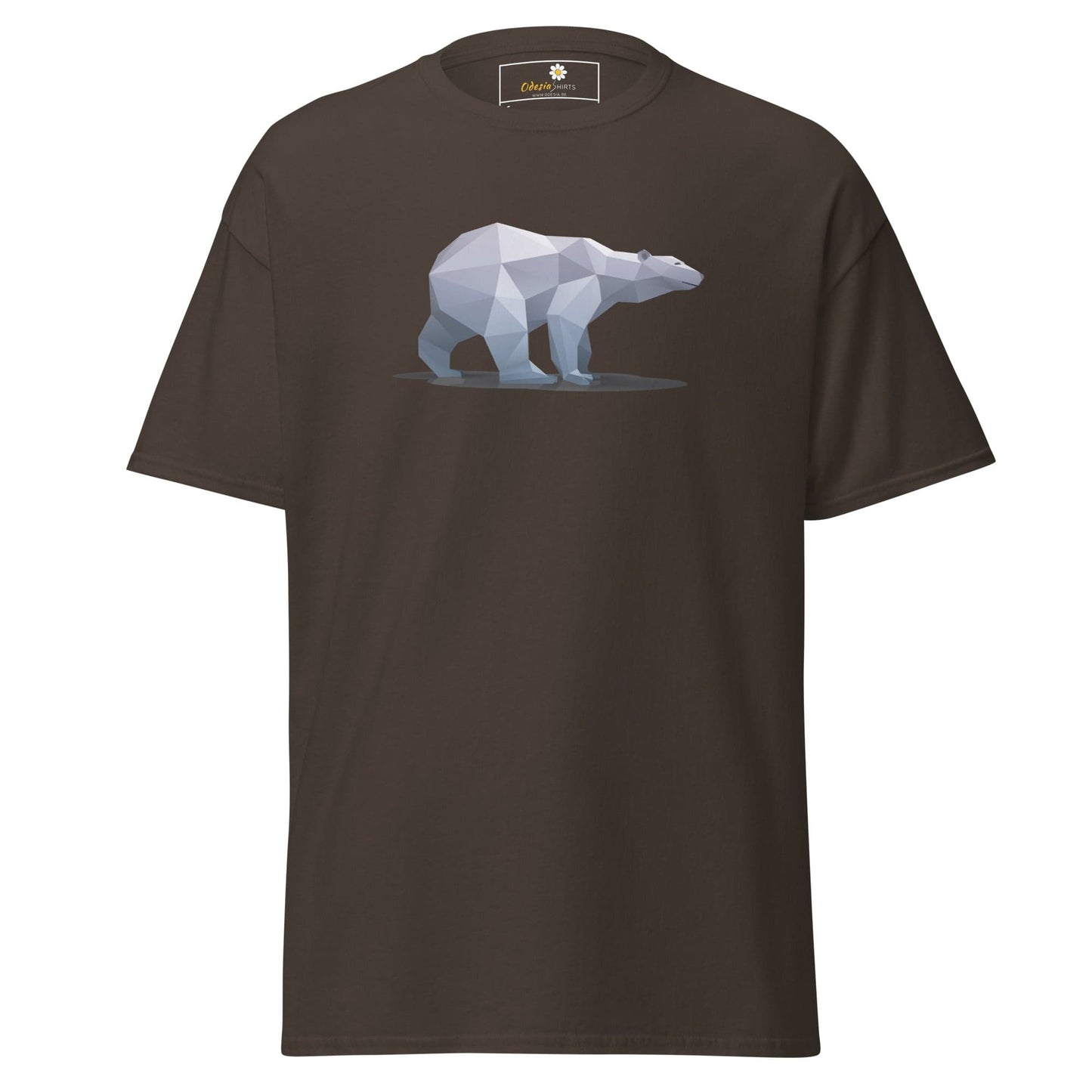 Unisex classic t-shirt - WILD LIFE ICE BEAR - REGULAR - Dark Chocolate / S