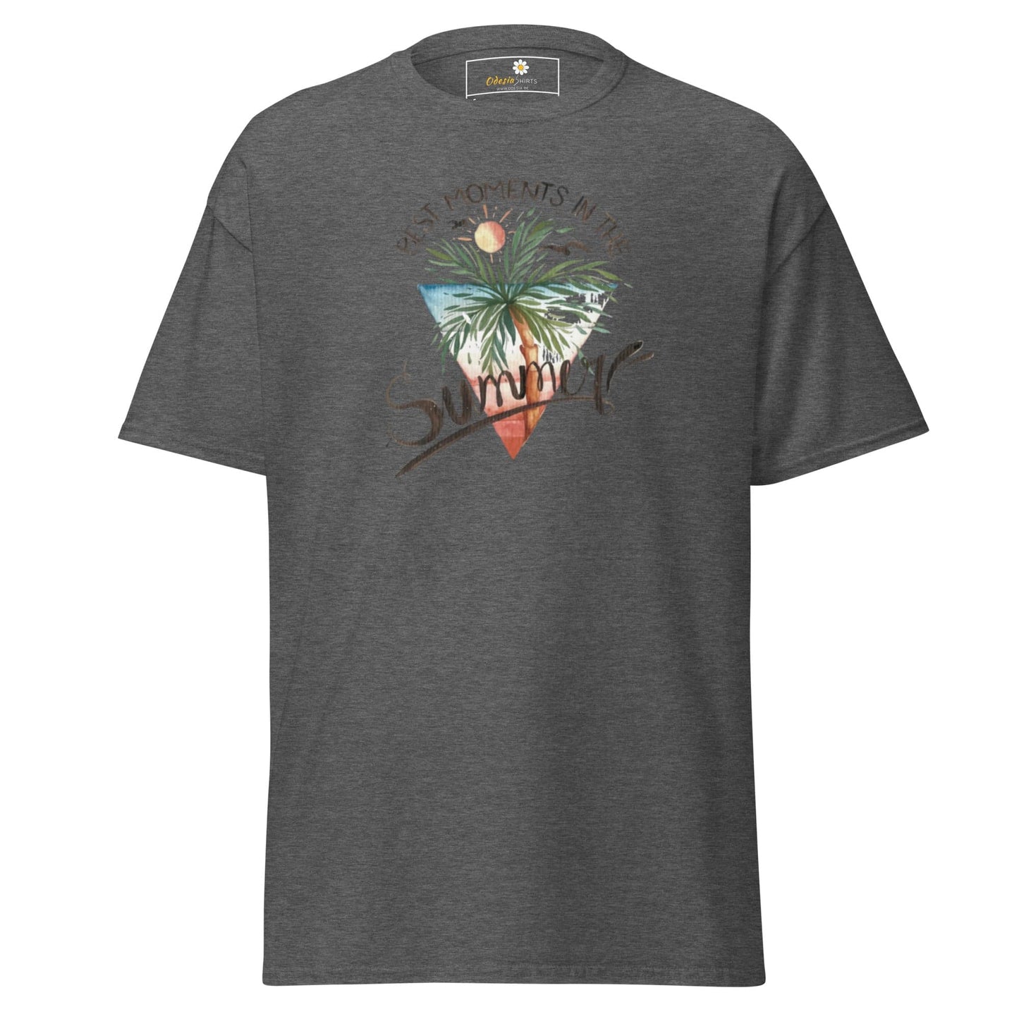 Unisex classic t-shirt - SUMMER SCENE - REGULAR - Dark Heather / S