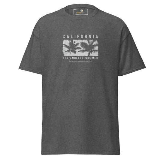 Unisex classic t-shirt - SUMMER CALIFORNIA TREES - REGULAR - Dark Heather / S
