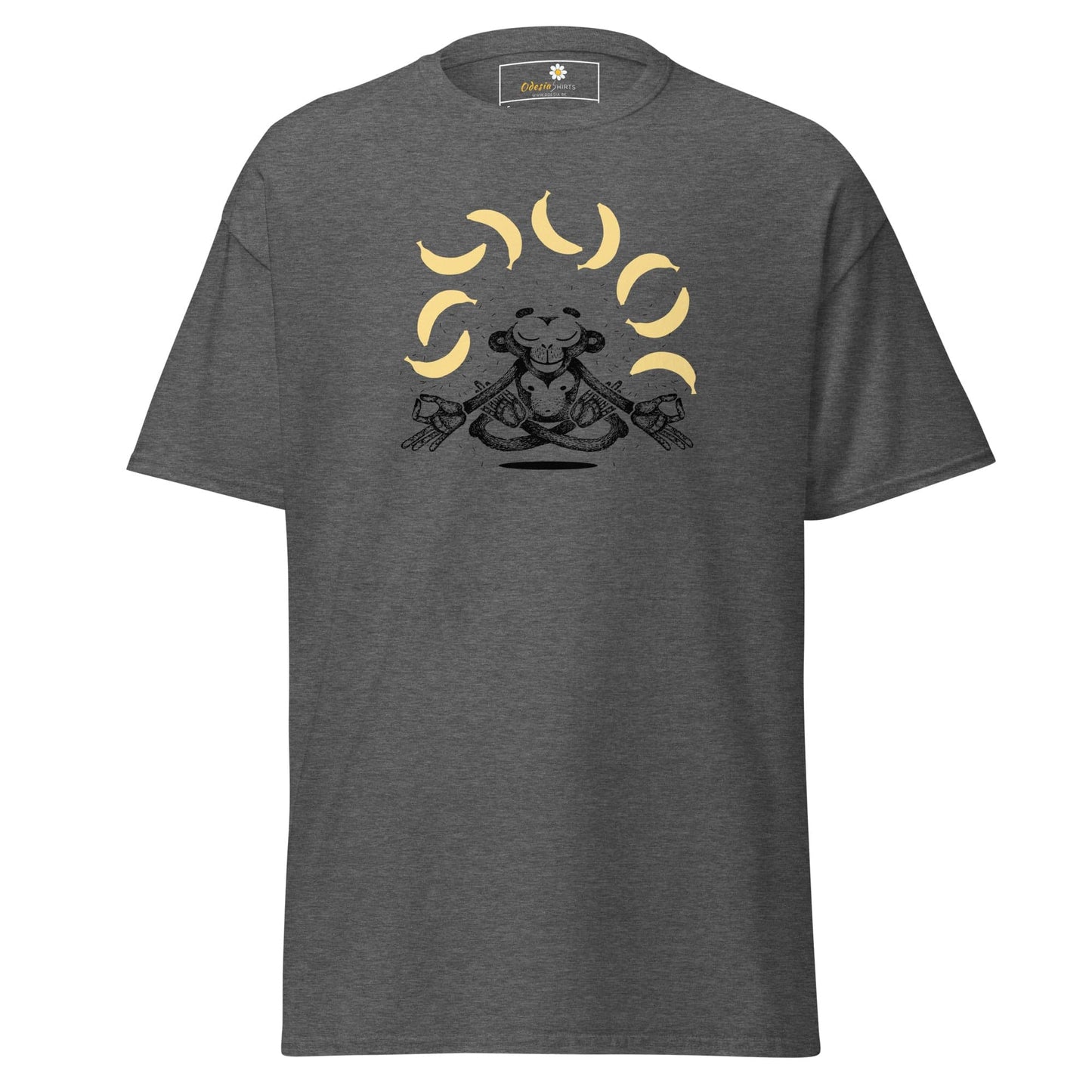Unisex classic t-shirt - FUN MONKEY BANANA - REGULAR - Dark Heather / S