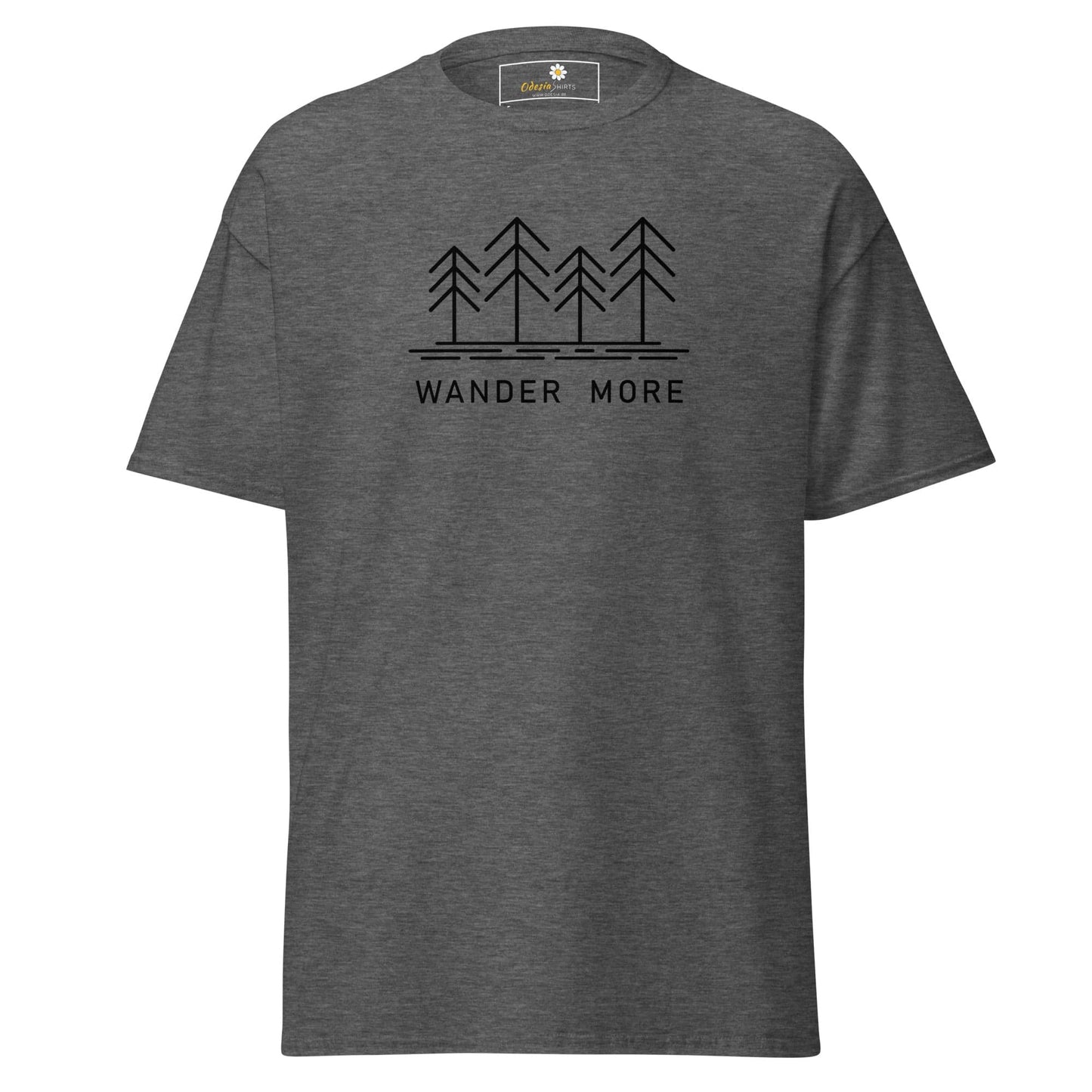 Unisex classic t-shirt - ADVENTURE WANDER MORE - REGULAR - Dark Heather / S