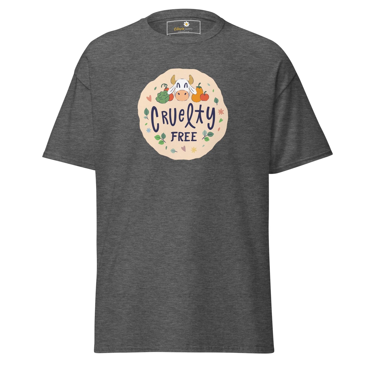 Unisex classic t-shirt - VEGAN CRUELTY FREE - REGULAR - Dark Heather / S