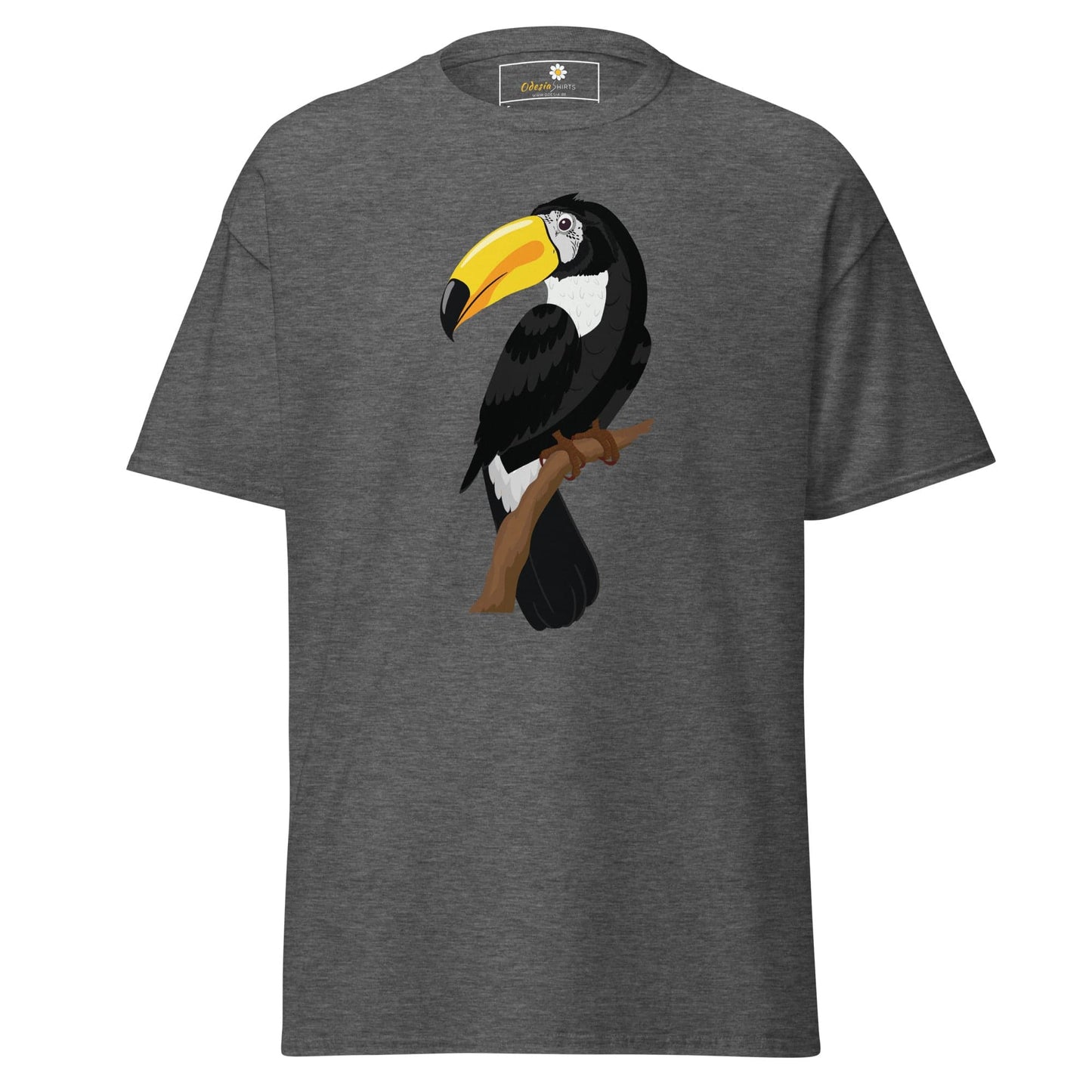 Unisex classic t-shirt - WILD LIFE TOUCAN BIRD - REGULAR - Dark Heather / S
