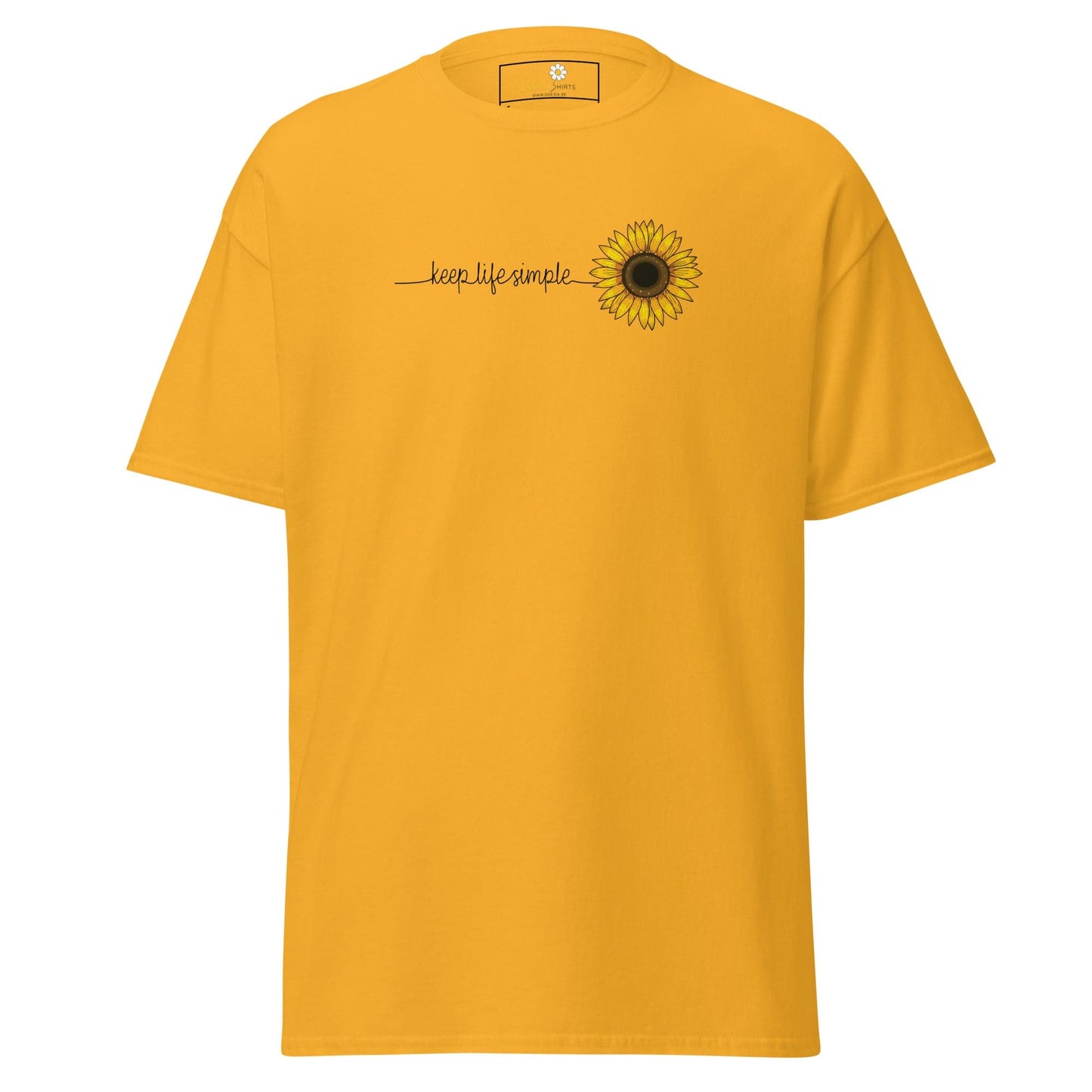 Unisex classic t-shirt - NATURE LIFE SIMPLE FLOWER - REGULAR - Gold / S