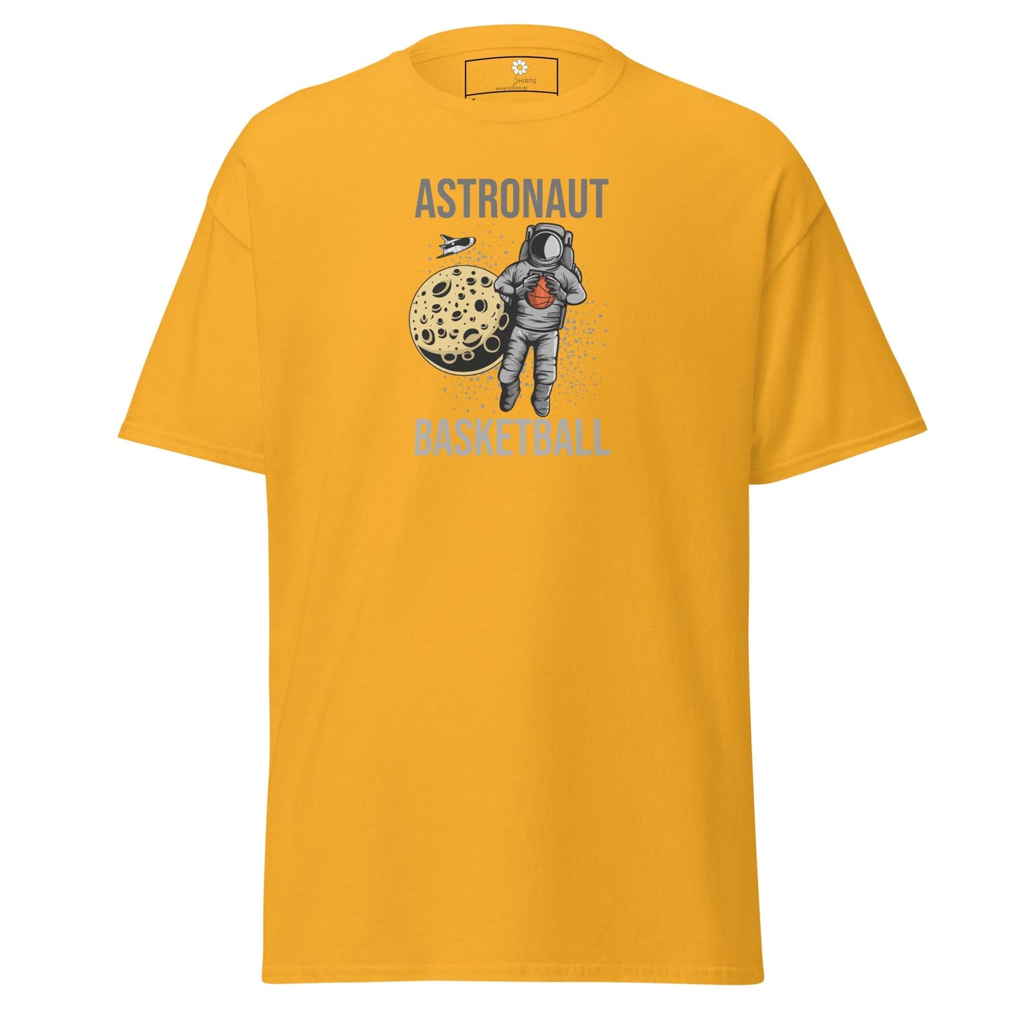 Unisex classic t-shirt - ASTRONAUT BASKETBALL - REGULAR - Gold / S