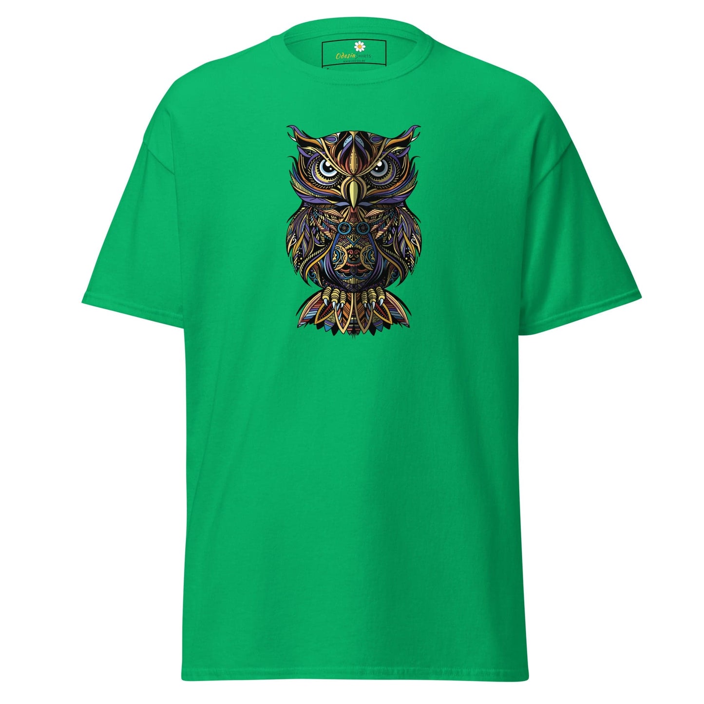 Unisex classic t-shirt - WILD LIFE ABSTRACT OWL - REGULAR - Irish Green / S